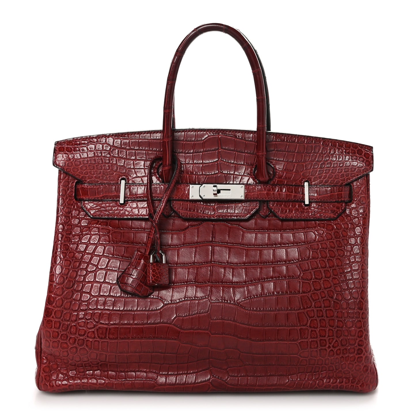Matte Porosus Crocodile Birkin 35 Rouge H