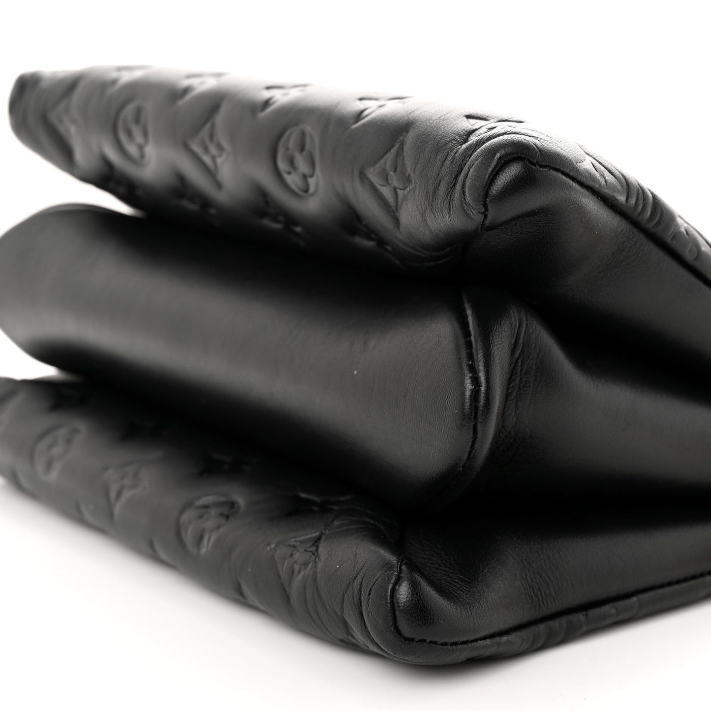 Lambskin Embossed Monogram Coussin PM Black