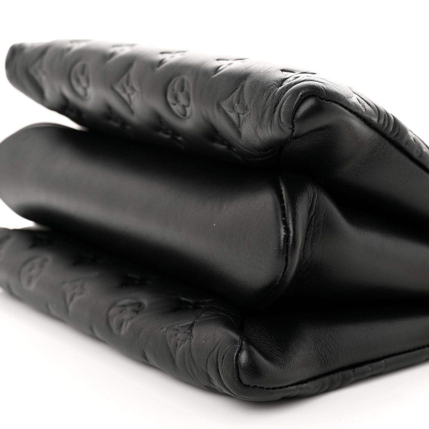 Louis Vuitton Lambskin Embossed Monogram Coussin PM Black 9 of 13