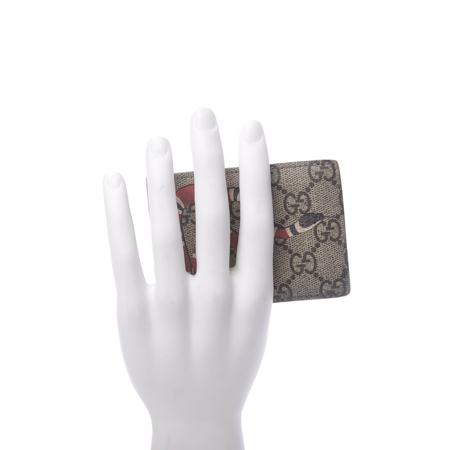 GG Supreme Monogram Kingsnake Bi-Fold Wallet Black