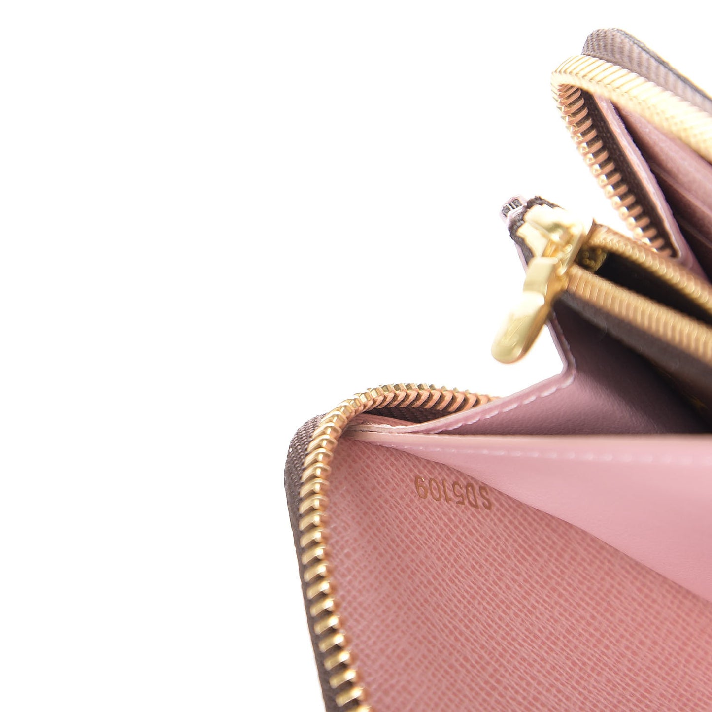 Monogram Clemence Wallet Rose Ballerine