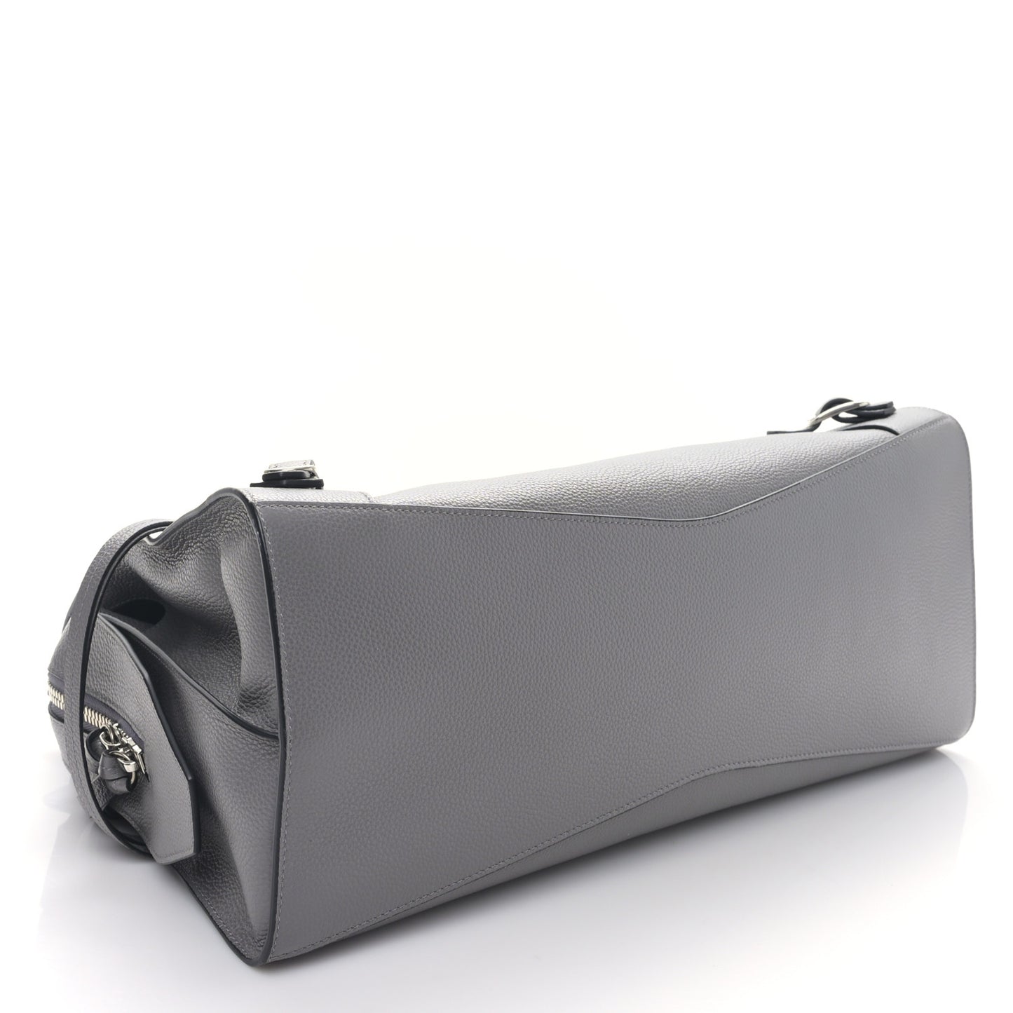 Grained Calfskin Neo Classic Silver Hardware Medium City Dark Grey