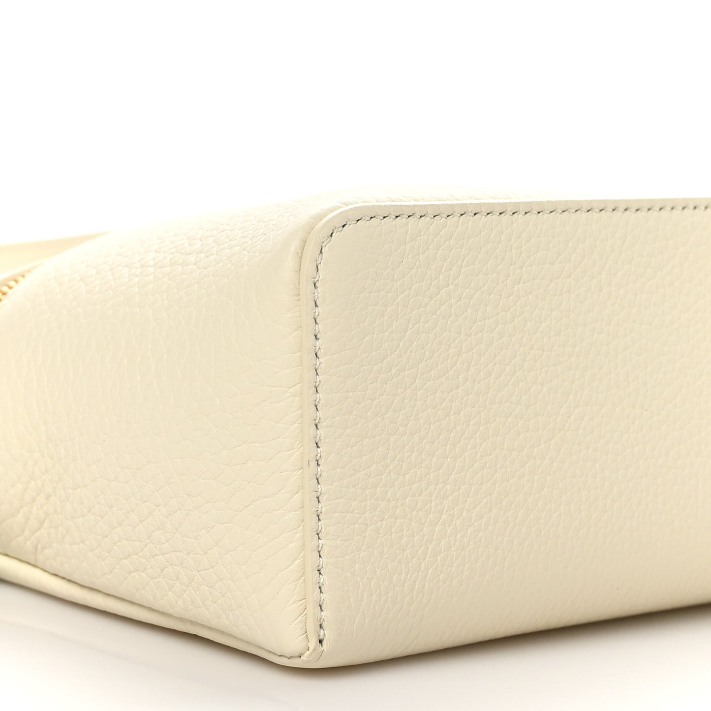 Grained Calfskin L19 Extra Pocket Pouch Whisper White