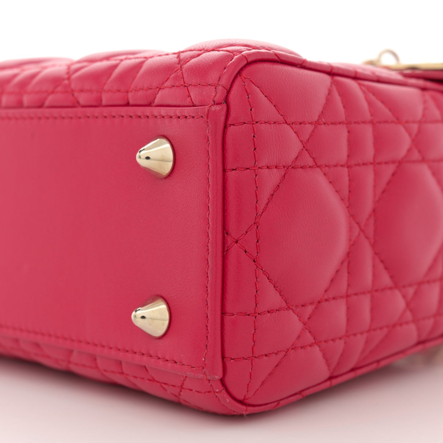 Lambskin Cannage Small My ABCDior Lady Dior Fuchsia