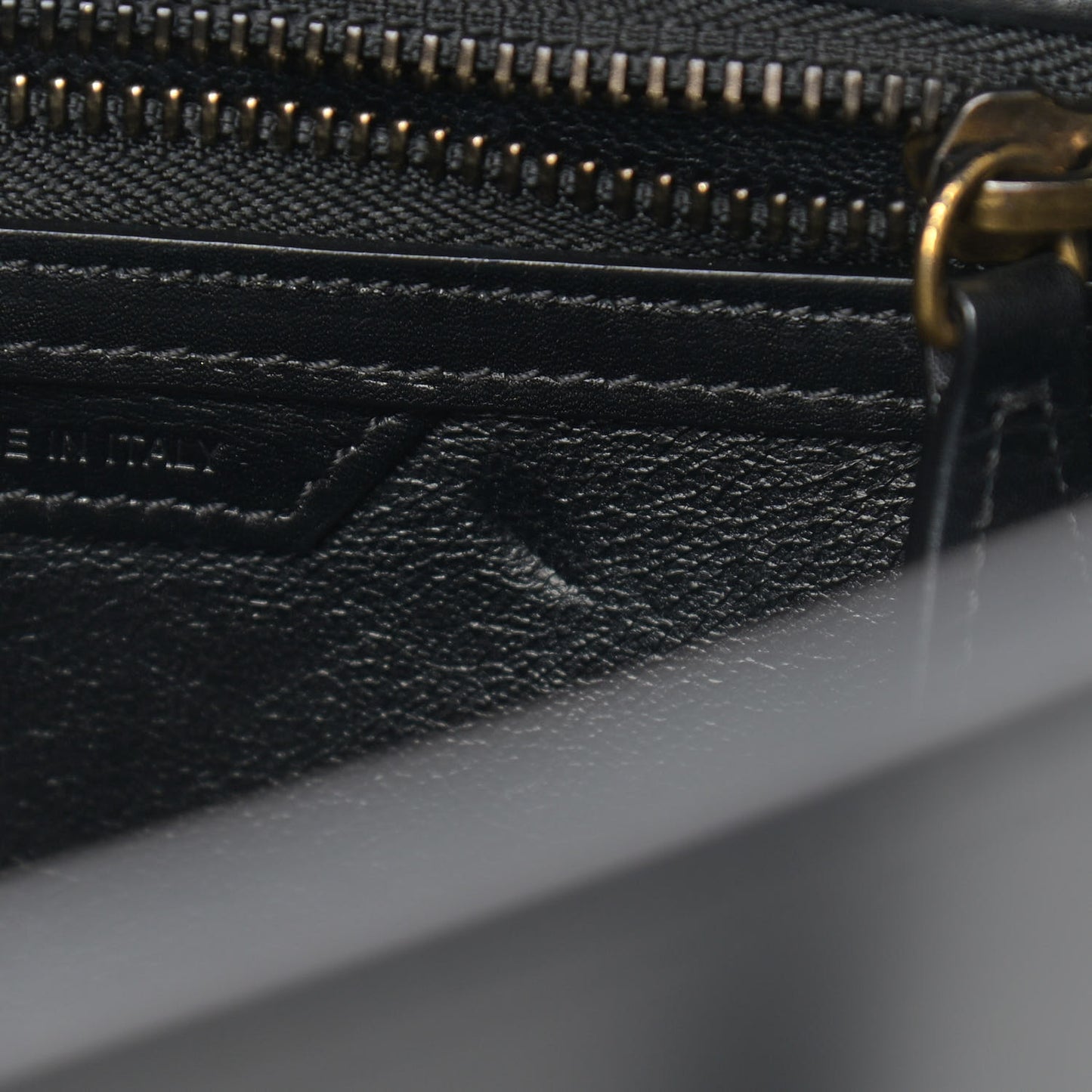 Textured Calfskin Micro Tri-Color Luggage Olive