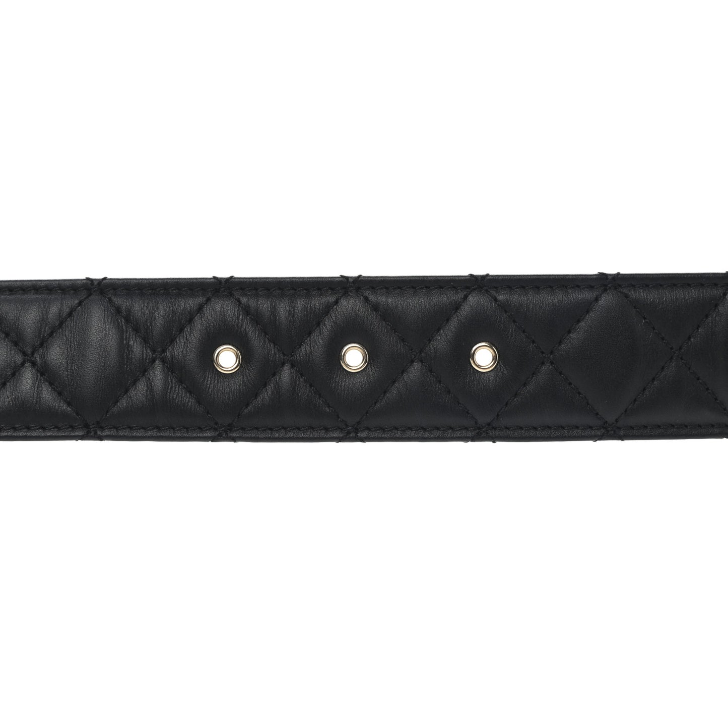 Lambskin Quilted CC Chain Belt 90 36 Black