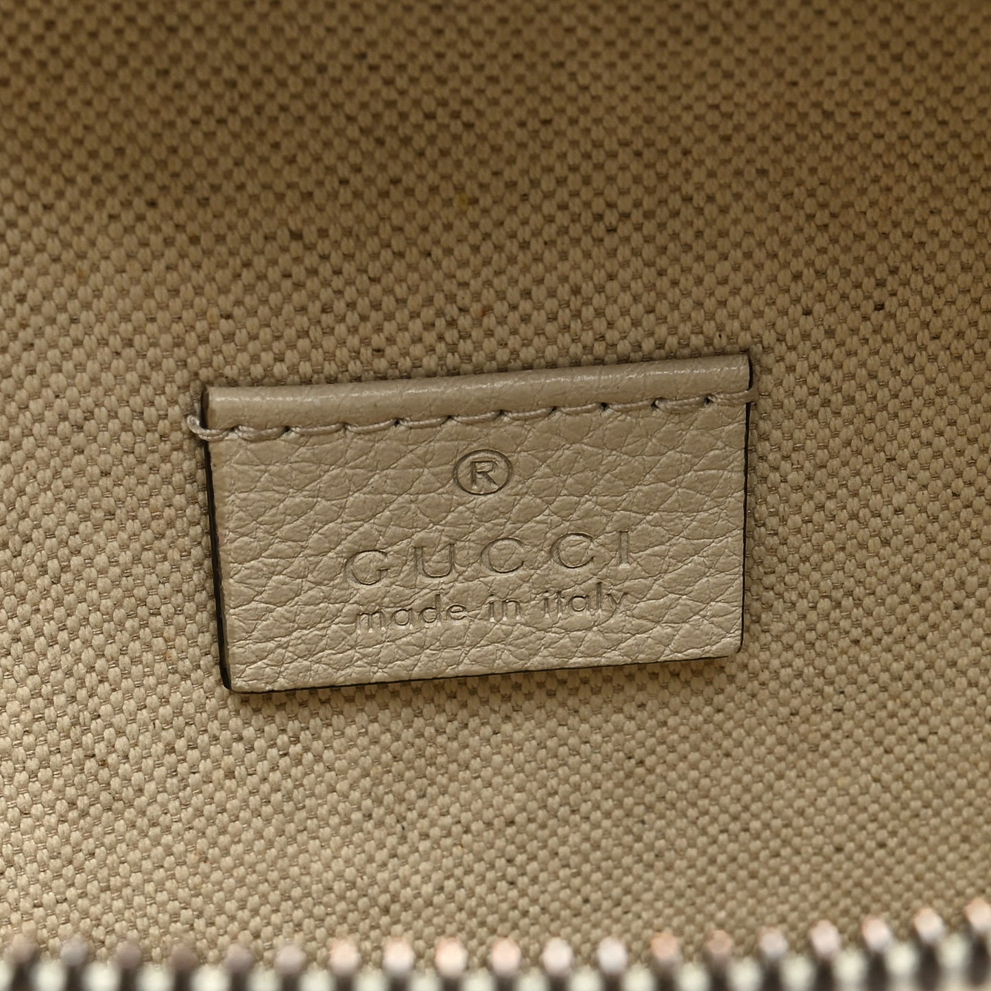 Grained Calfskin Small Logo Belt Bag White