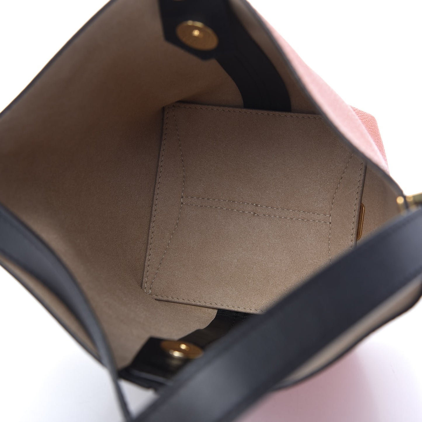 Sugar Goatskin Calfskin Mini GV Bucket Bag Coral Taupe