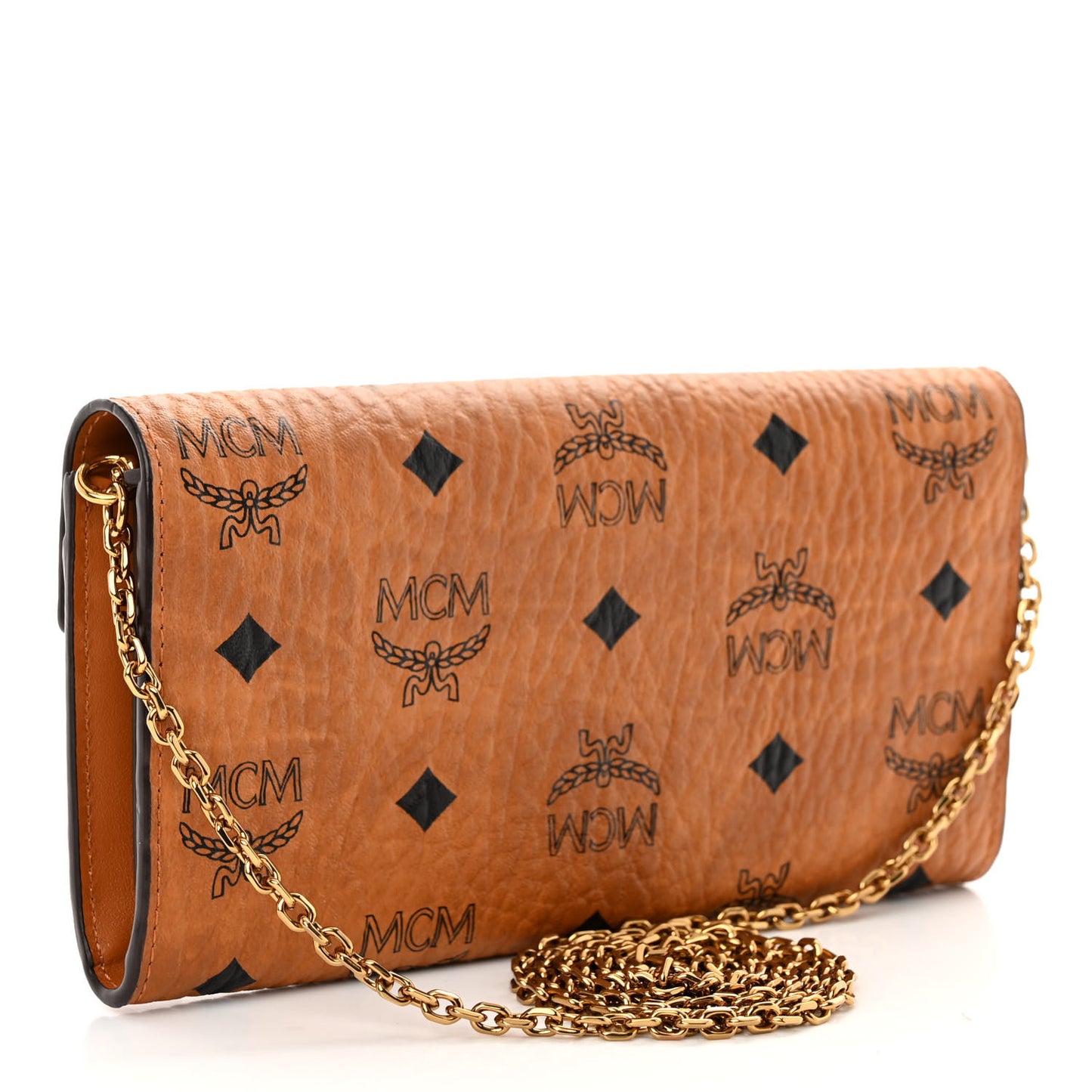 Visetos Large Patricia Wallet On Chain Cognac