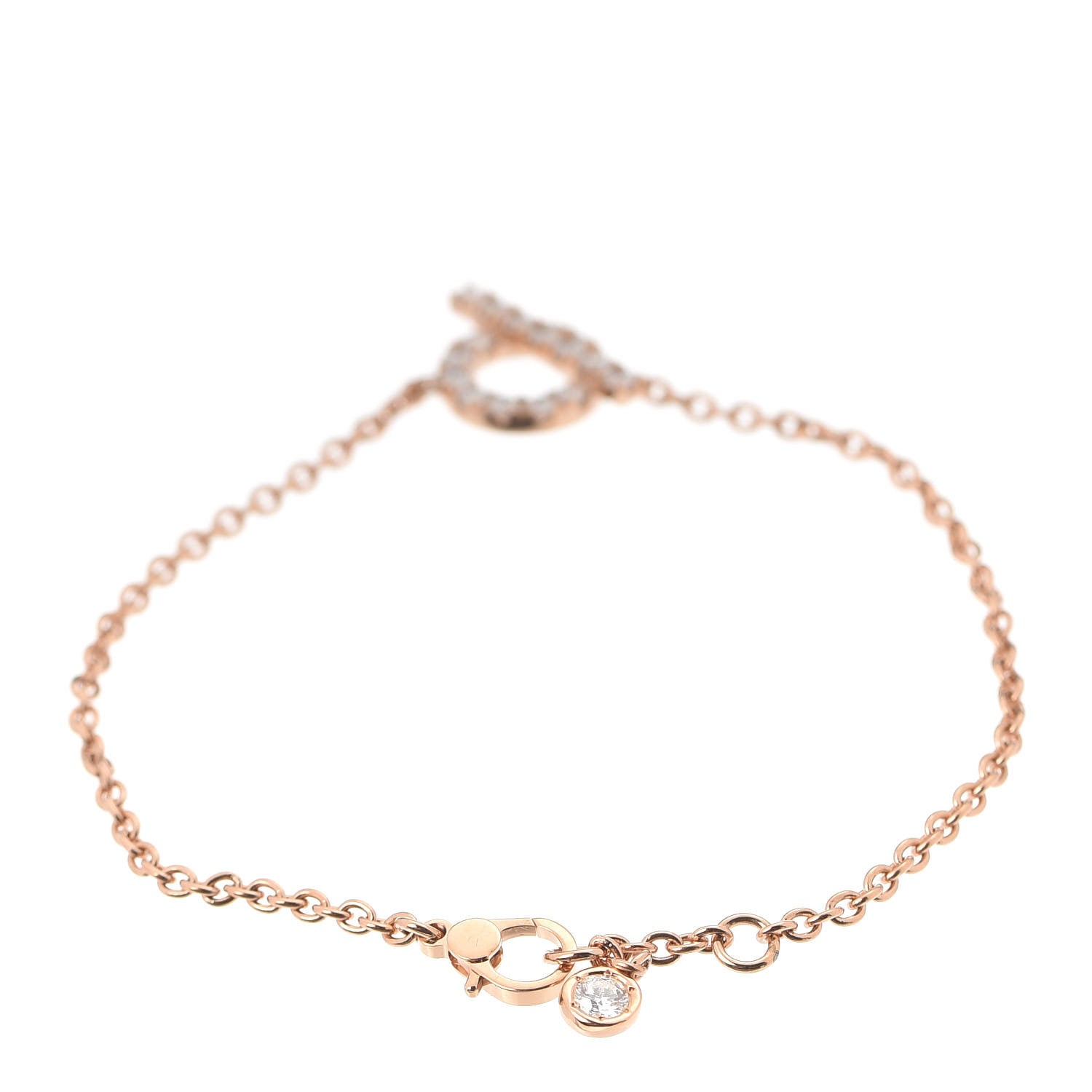 Hermes 18K Rose Gold Diamond Finesse Bracelet ST 3 of 5