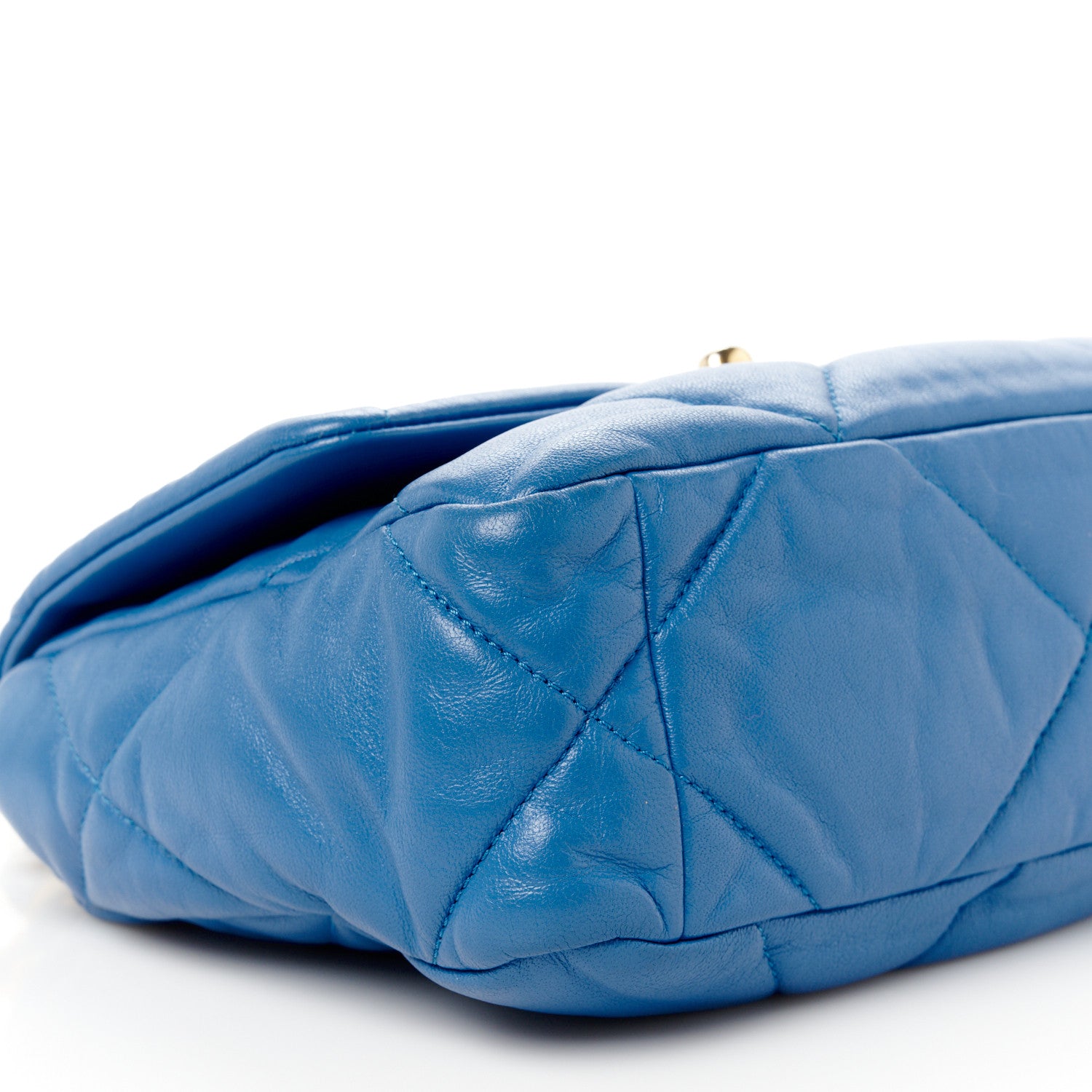 Chanel Lambskin Quilted Medium Chanel 19 Flap Blue 9 of 10