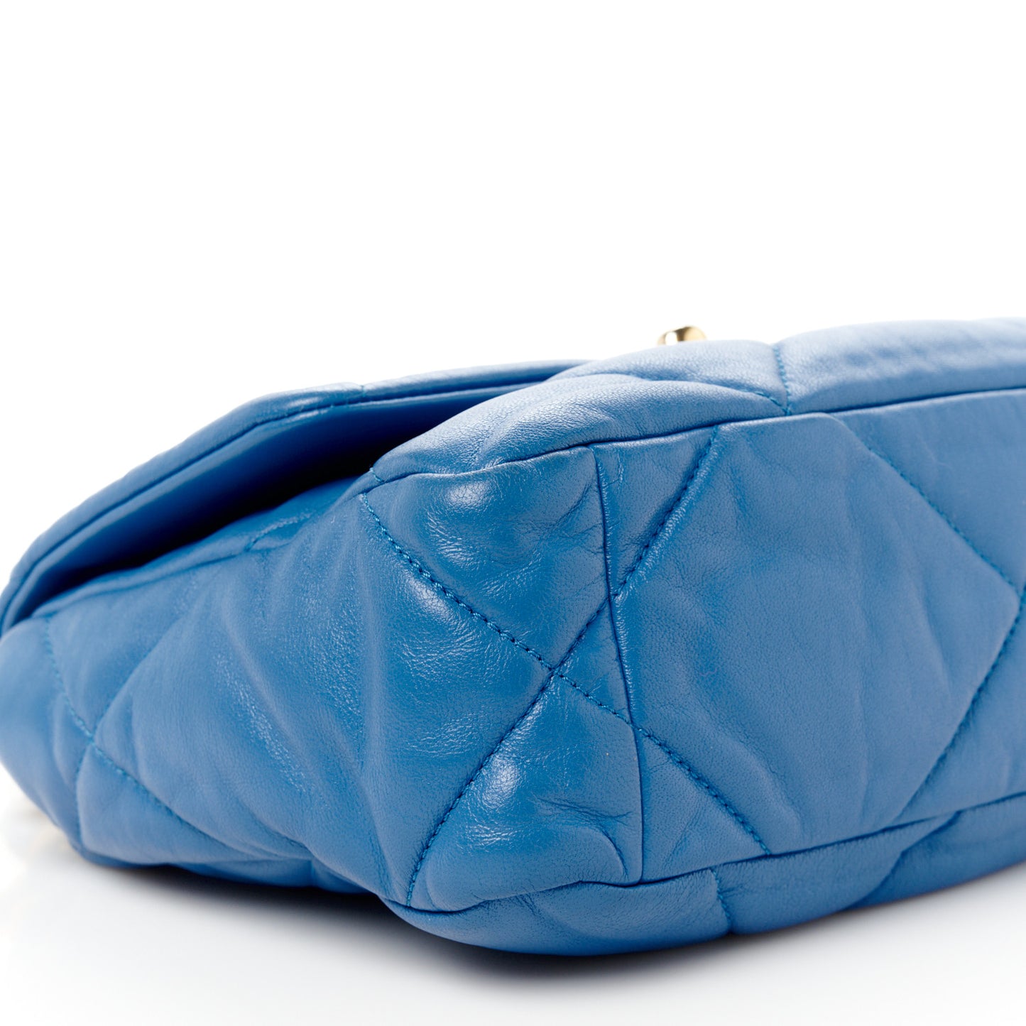 Lambskin Quilted Medium Chanel 19 Flap Blue