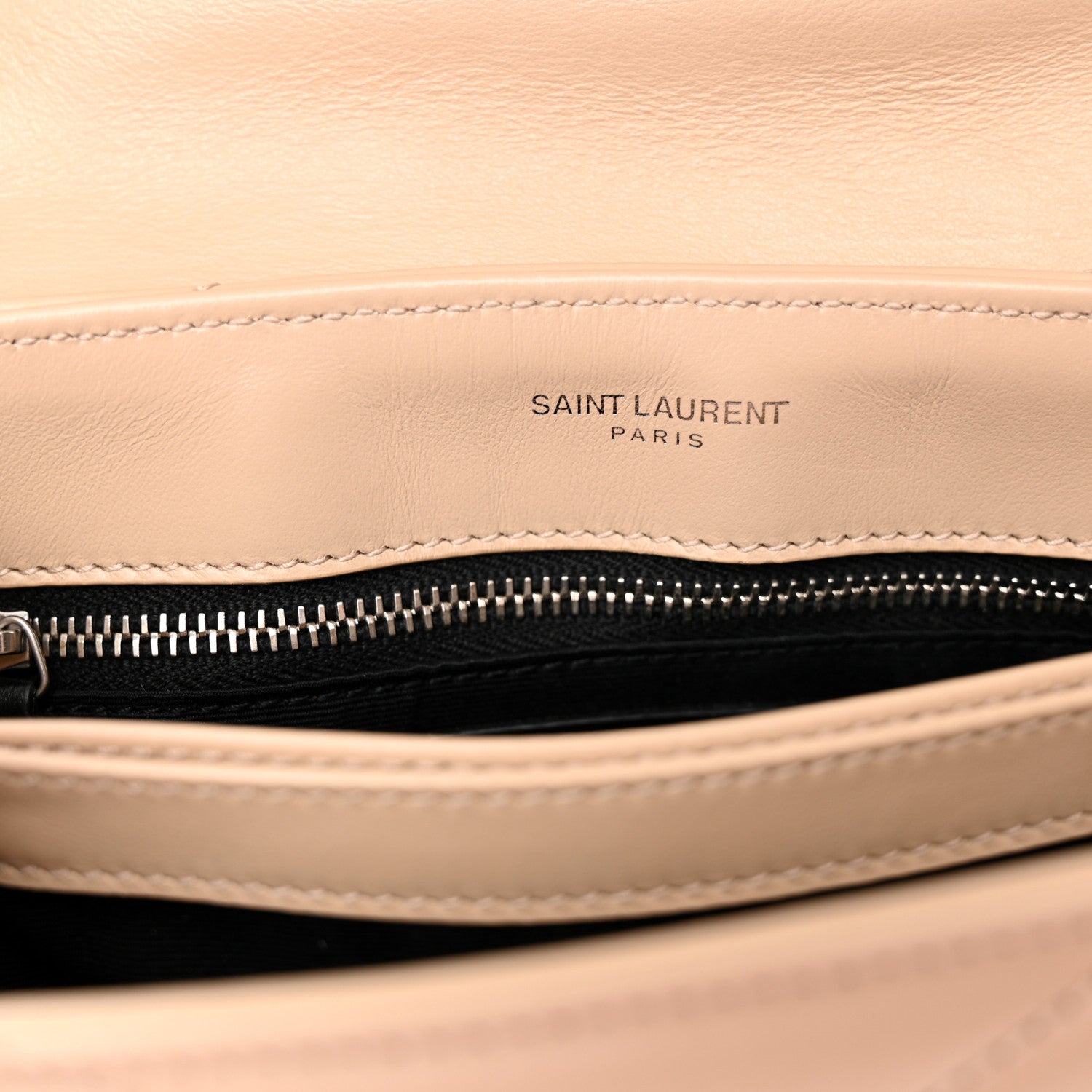 Saint Laurent Calfskin Y Quilted Monogram Toy Loulou Crossbody Bag Nude Powder 11 of 13