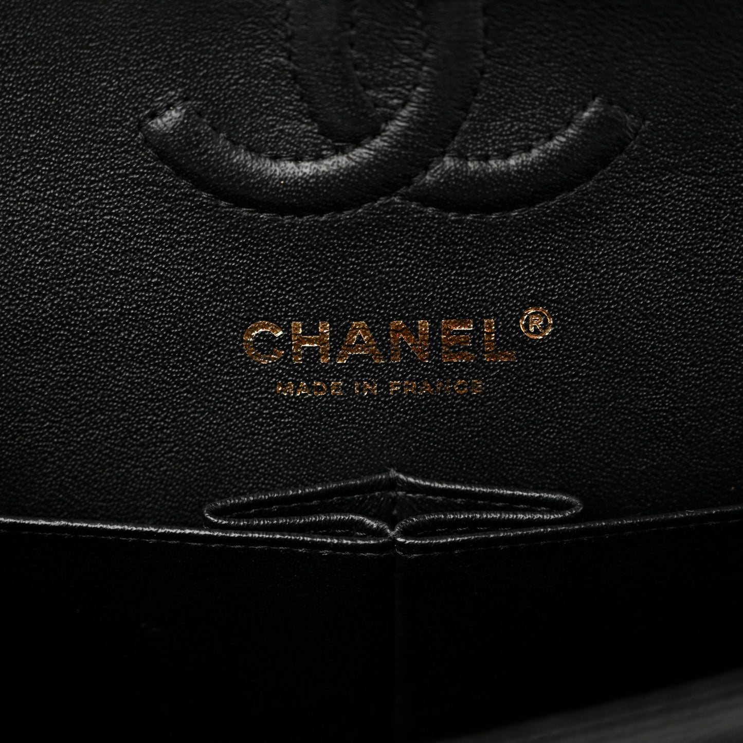 Caviar Chevron Quilted Small Double Flap Black