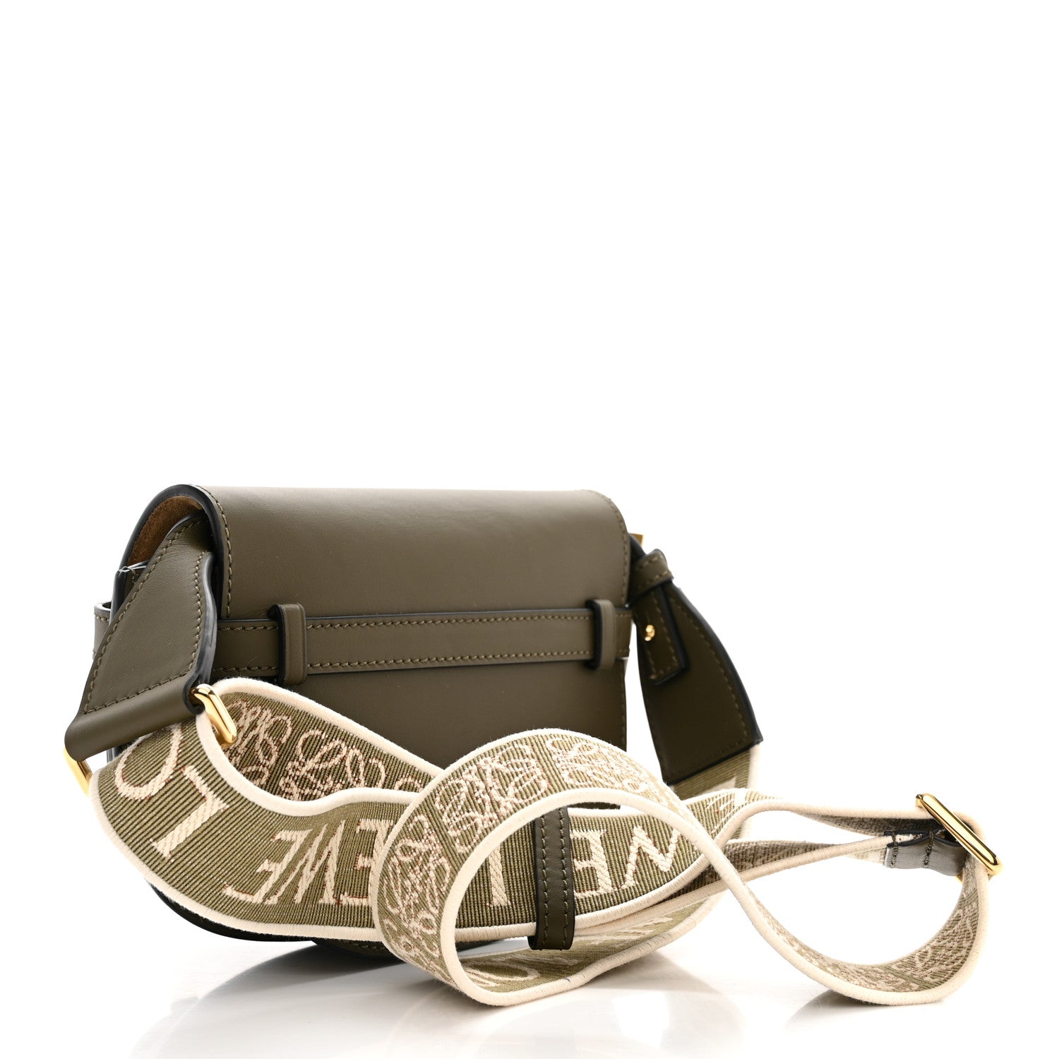 Loewe Calfskin Jacquard Mini Gate Dual Bag Autumn Green 3 of 10