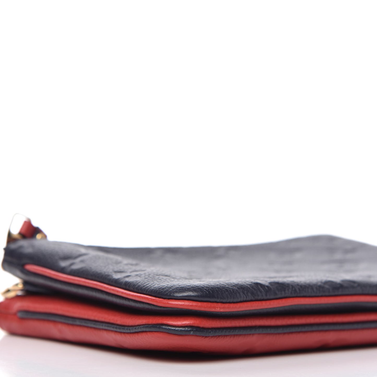 Empreinte Double Zip Pochette Marine Rouge