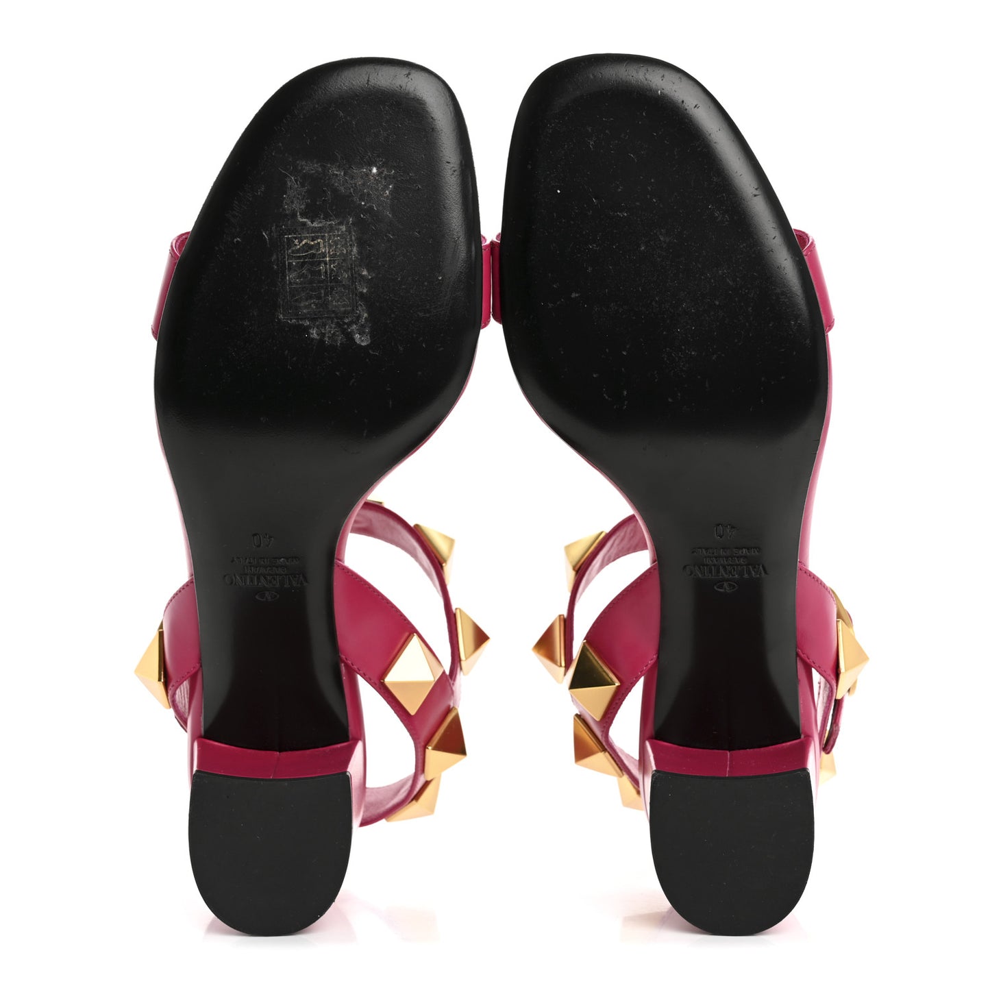 Calfskin Roman Stud 60mm Sandals 40 Blossom