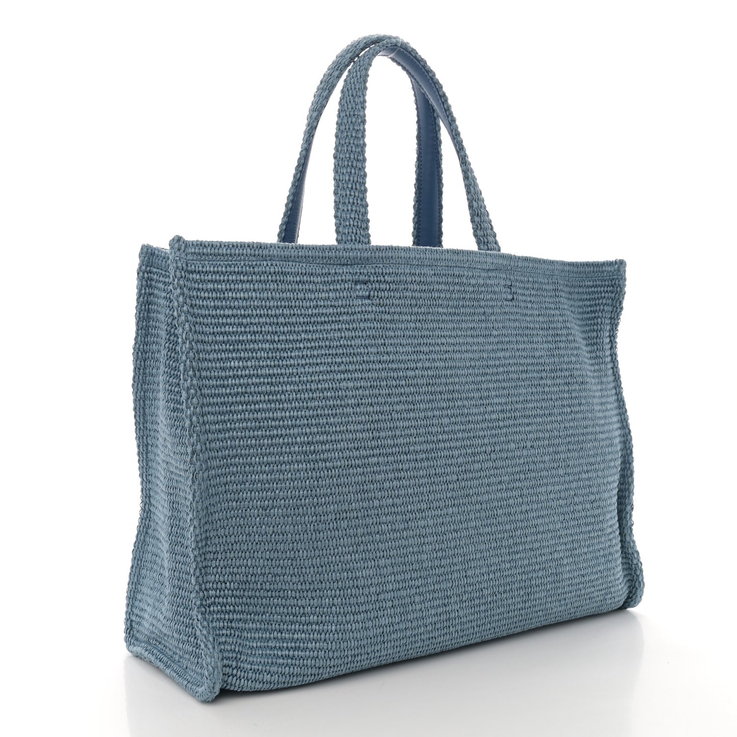 Raffia Large G Shopping Tote Blue