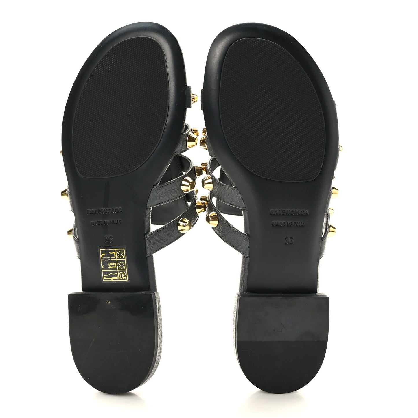 Agneau Lambskin Giant Gold Hardware Flat Sandals 36 Grey