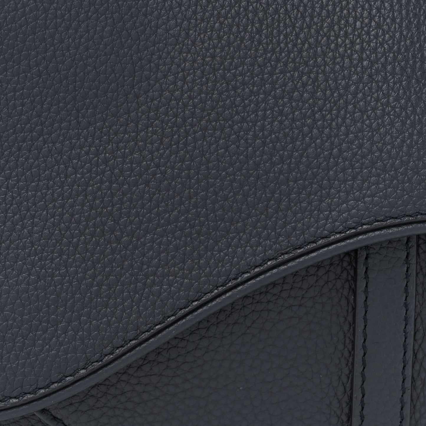Grained Calfskin Kim Jones Saddle Bag Navy Blue