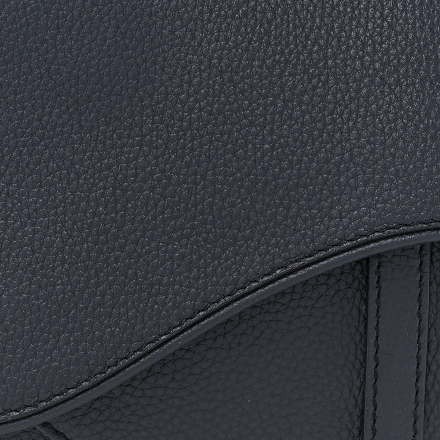 Christian Dior Grained Calfskin Kim Jones Saddle Bag Navy Blue 8 of 10