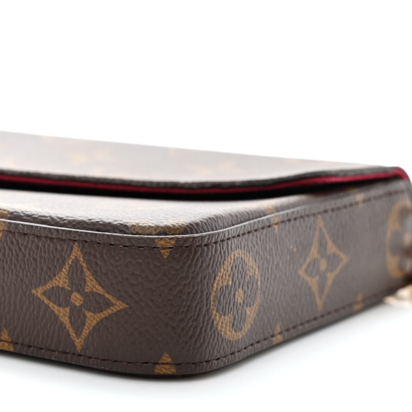 Monogram Pochette Felicie Chain Wallet Fuchsia