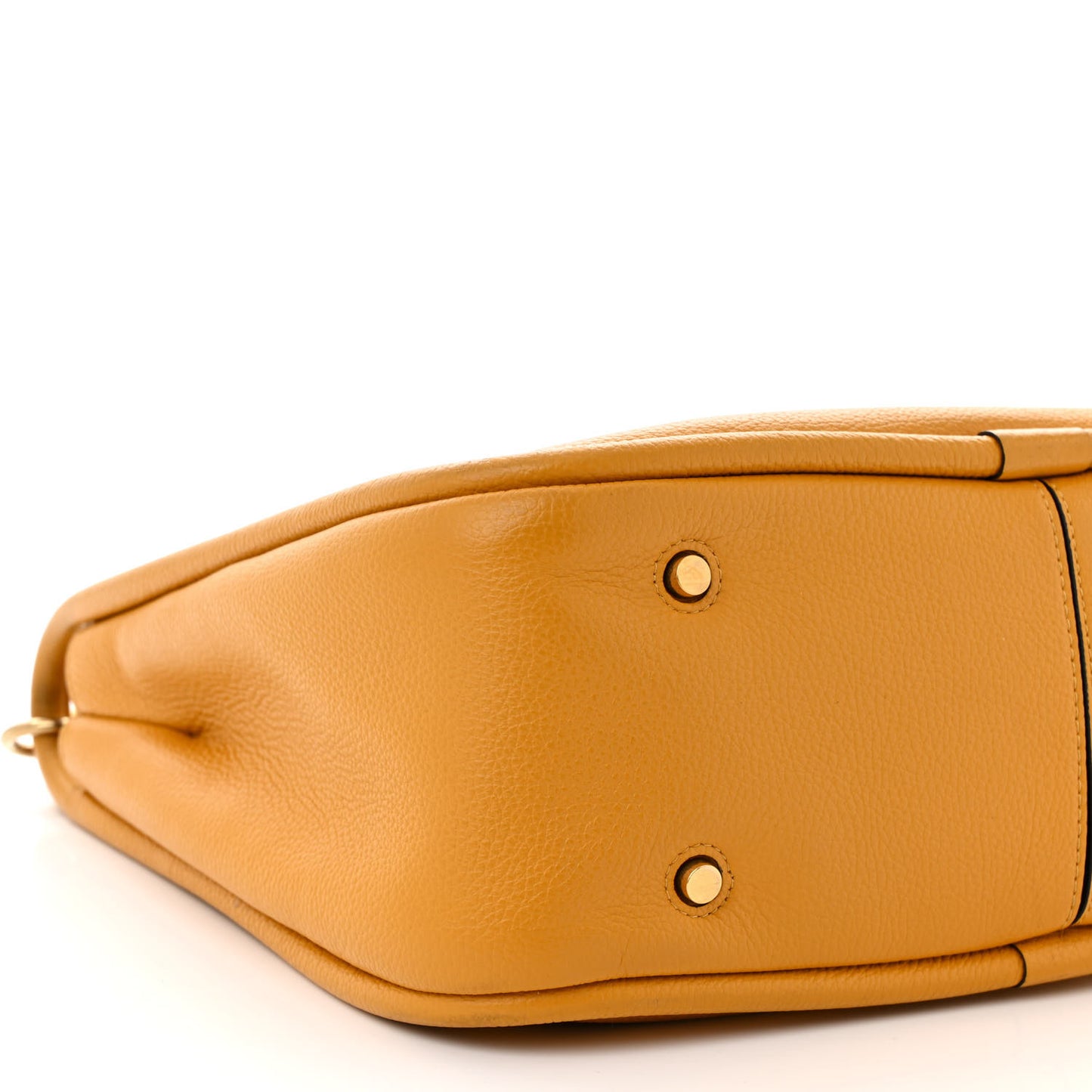 Small Classic Grain Calfskin Leighton Deep Amber