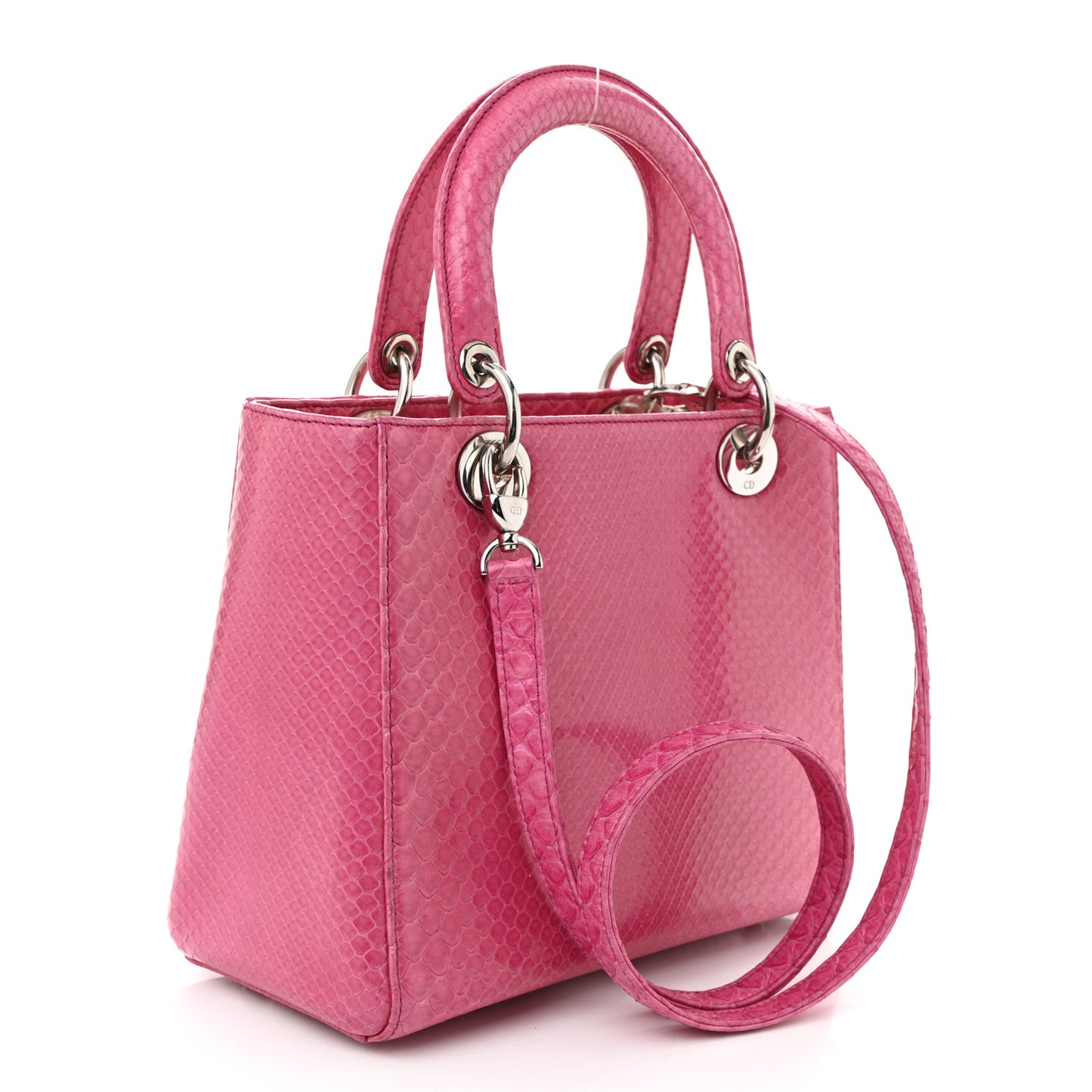 Snakeskin Medium Lady Dior Pink