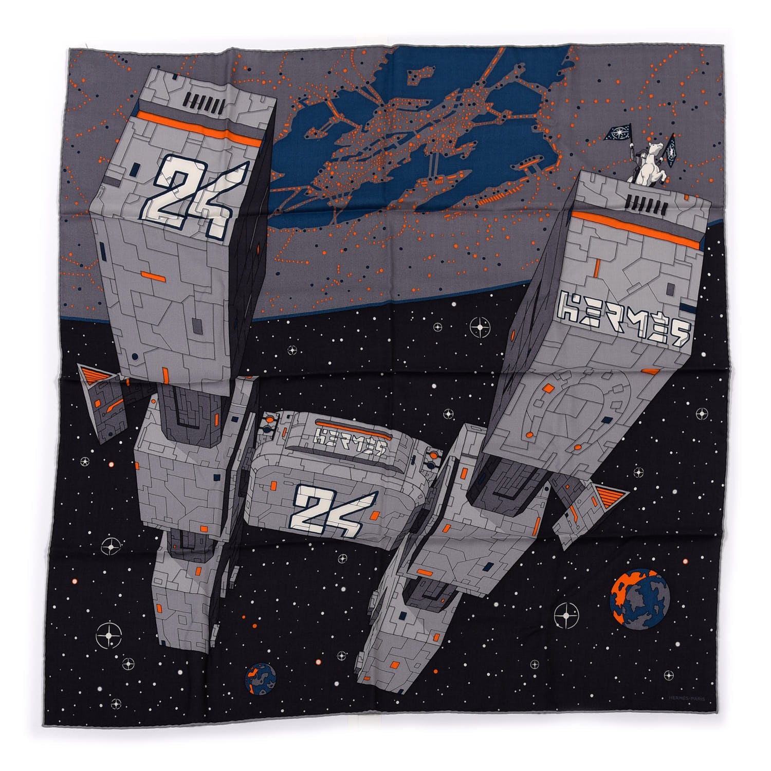 Hermes Silk Cashmere Odyssey Scarf 100 Black Anthracite Gris 1 of 5