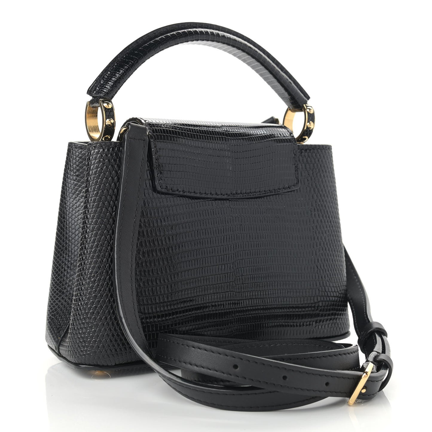 Lizard Capucines Mini Black