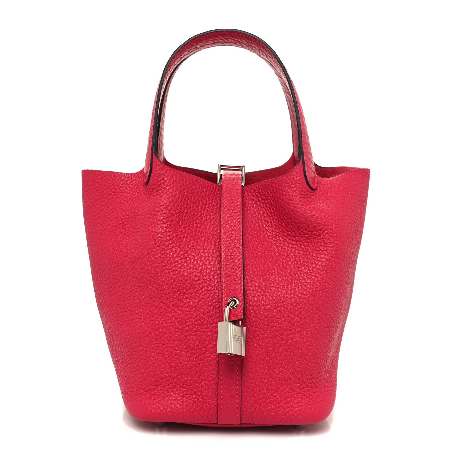 Hermes Taurillon Clemence Matte Alligator Picotin Lock Touch 18 PM Rose Mexico 1 of 13