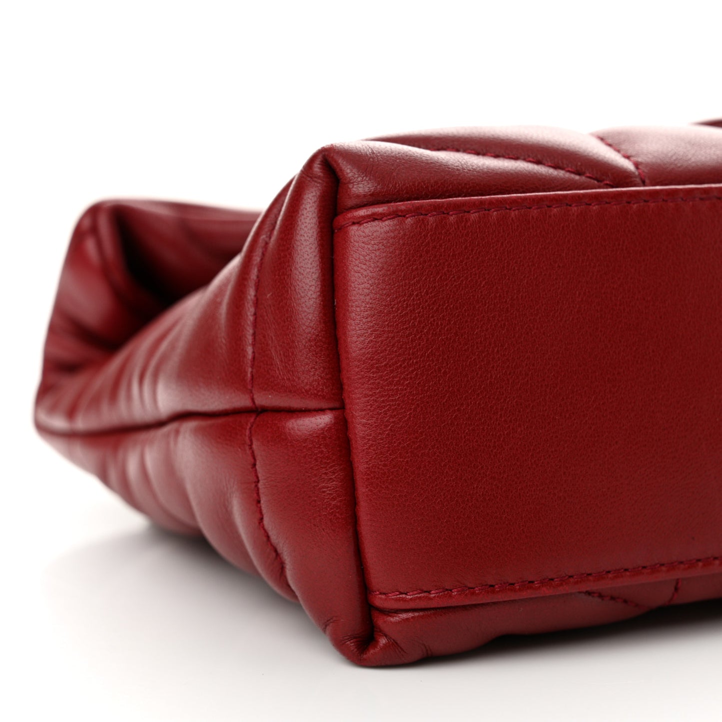 Lambskin Quilted Toy Loulou Puffer Monogram Chain Satchel Opyum Red