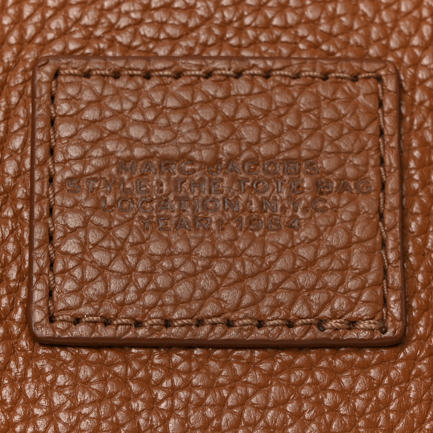 Grained Calfskin Mini The Tote Bag Argan Oil