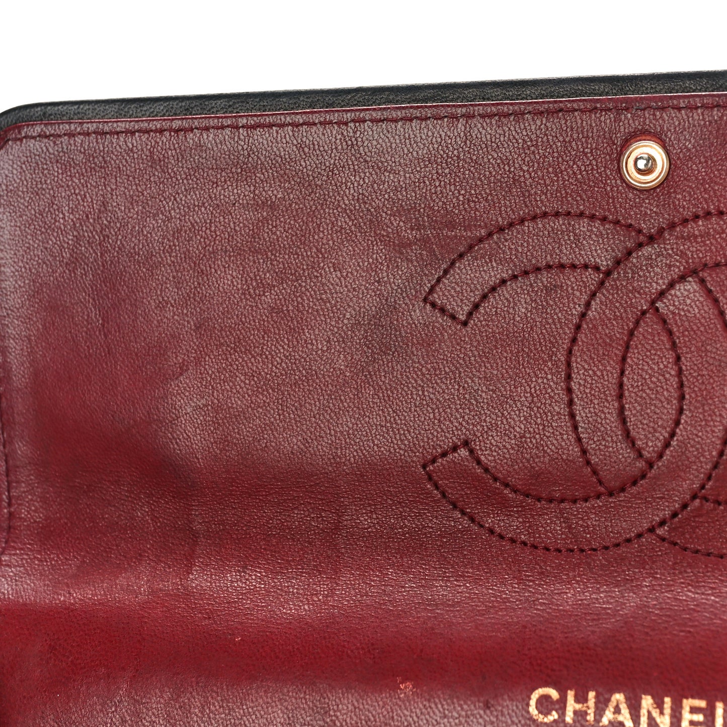 Lambskin Quilted Medium Bijoux Chain Double Flap Black