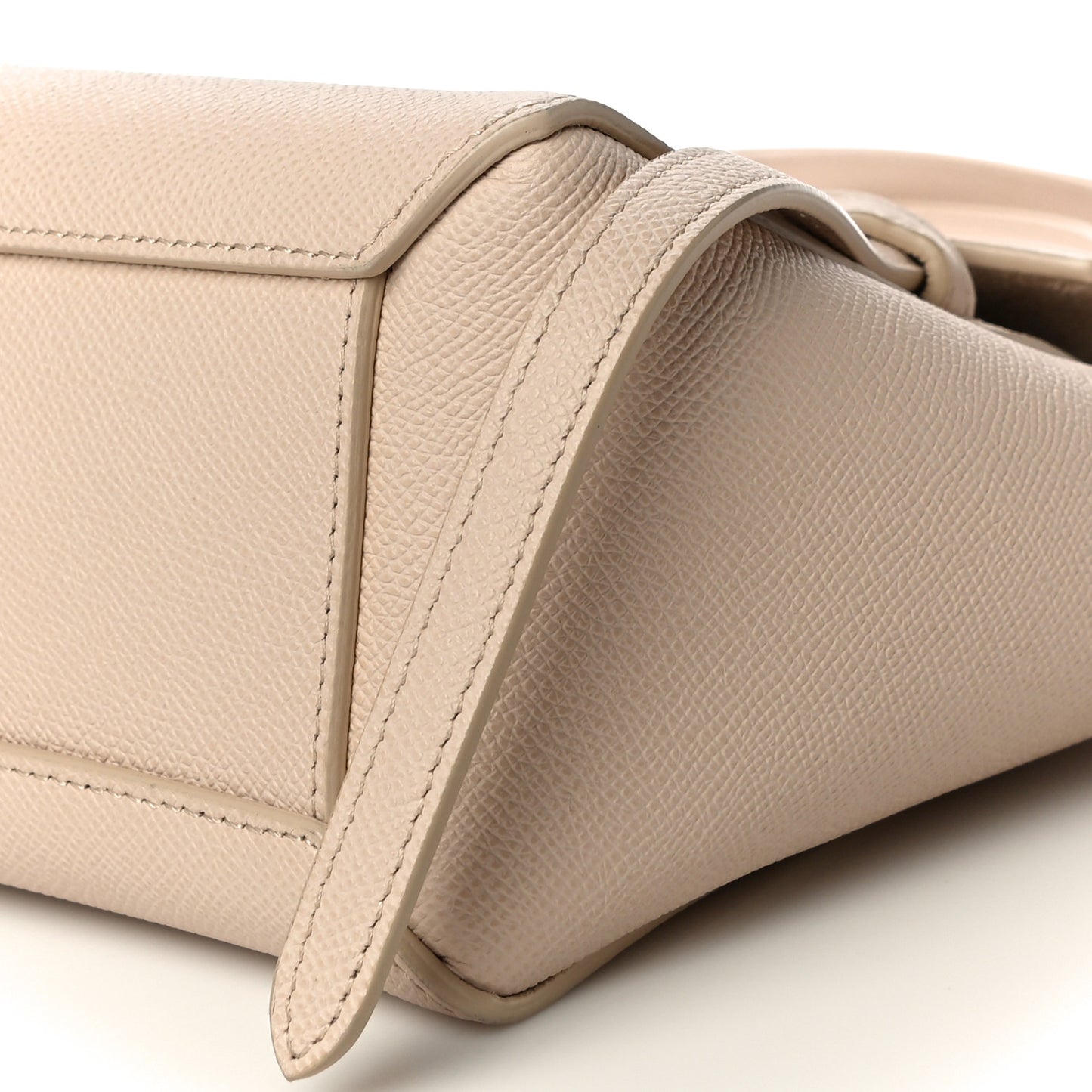 Grained Calfskin Nano Belt Bag Powder