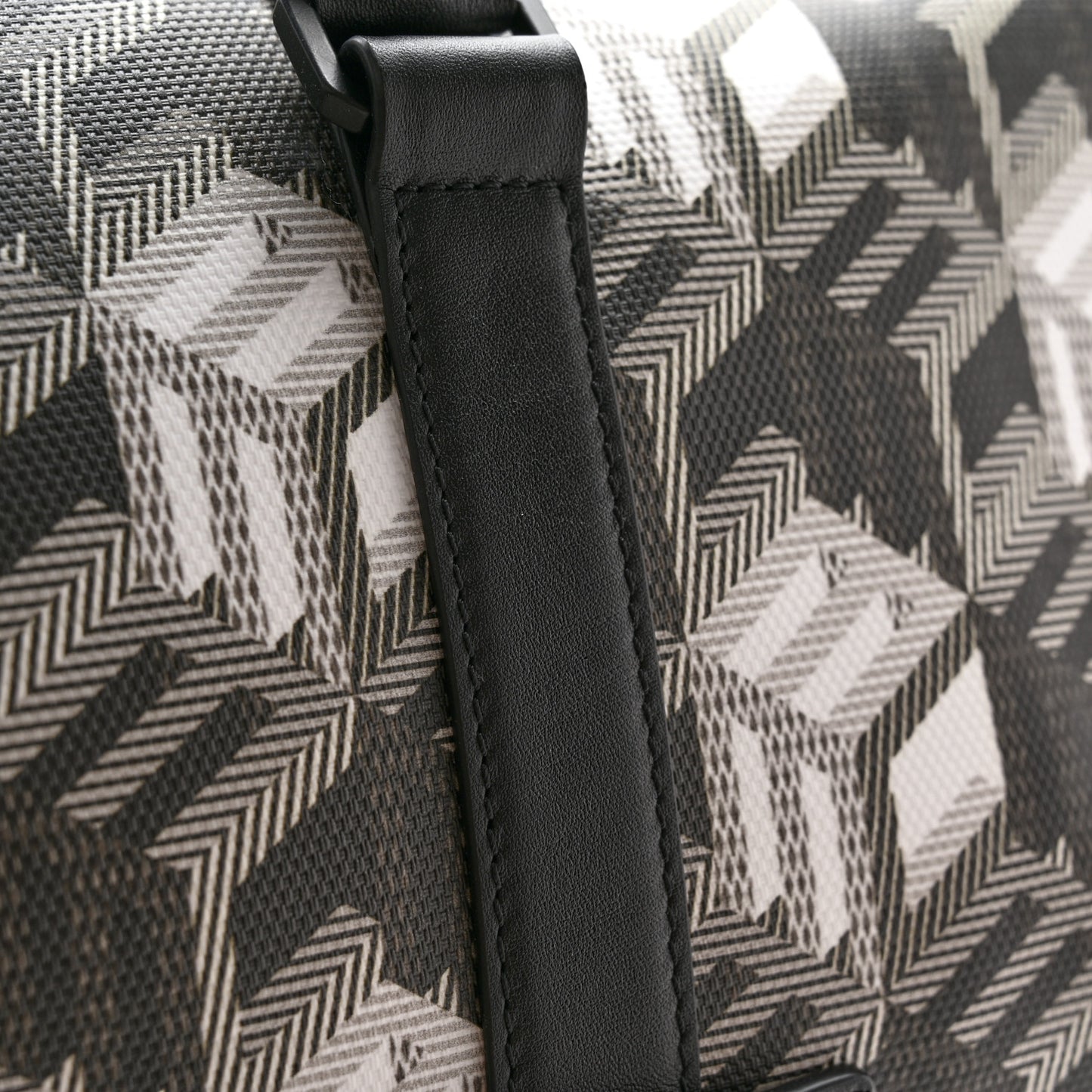 Cubic Monogram Large Traveler Weekender Bag Black White