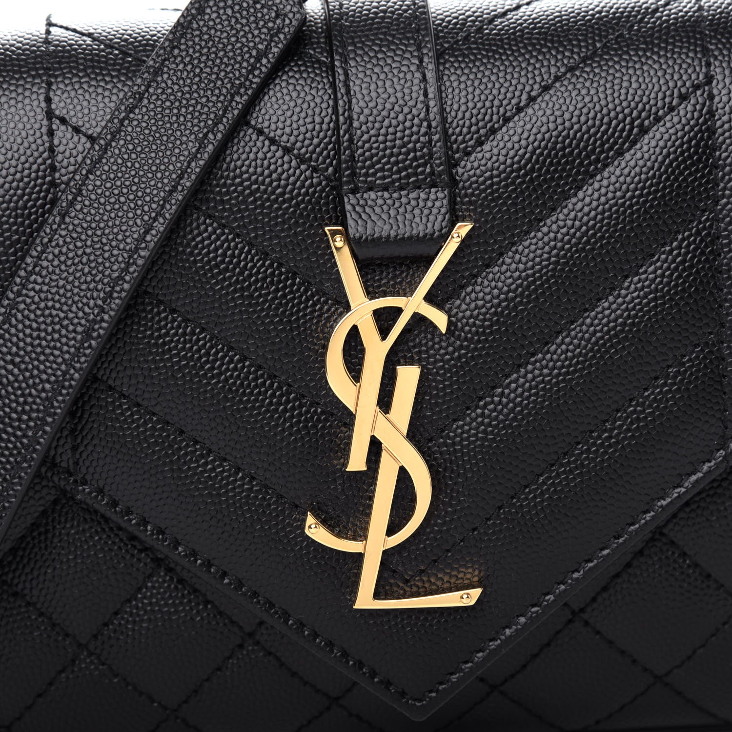 Saint Laurent Grain De Poudre Textured Mixed Matelasse Triquilt Small Monogram Satchel Black 10 of 10