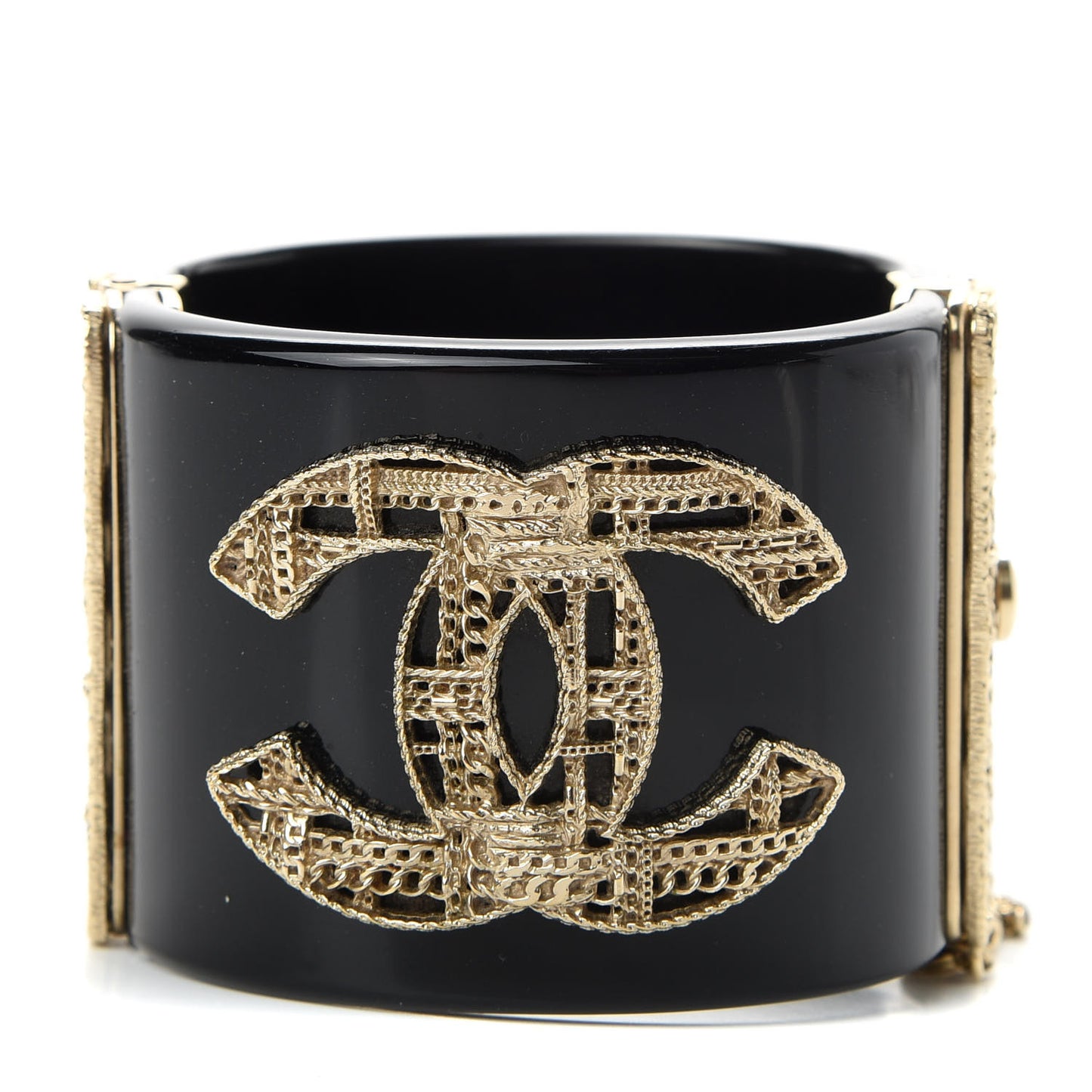Resin Tweed Effect CC Cuff Black