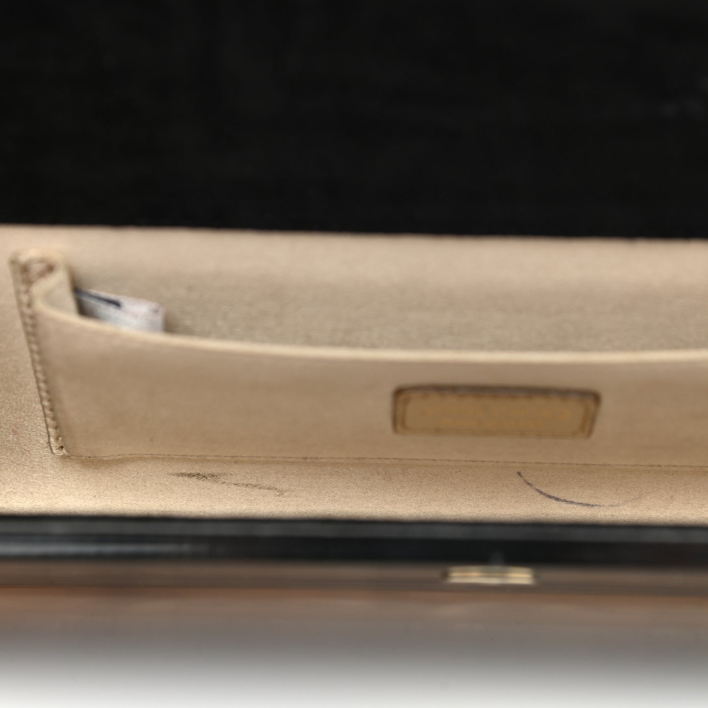 Acrylic Glitter Sweetie Clutch Black Gold