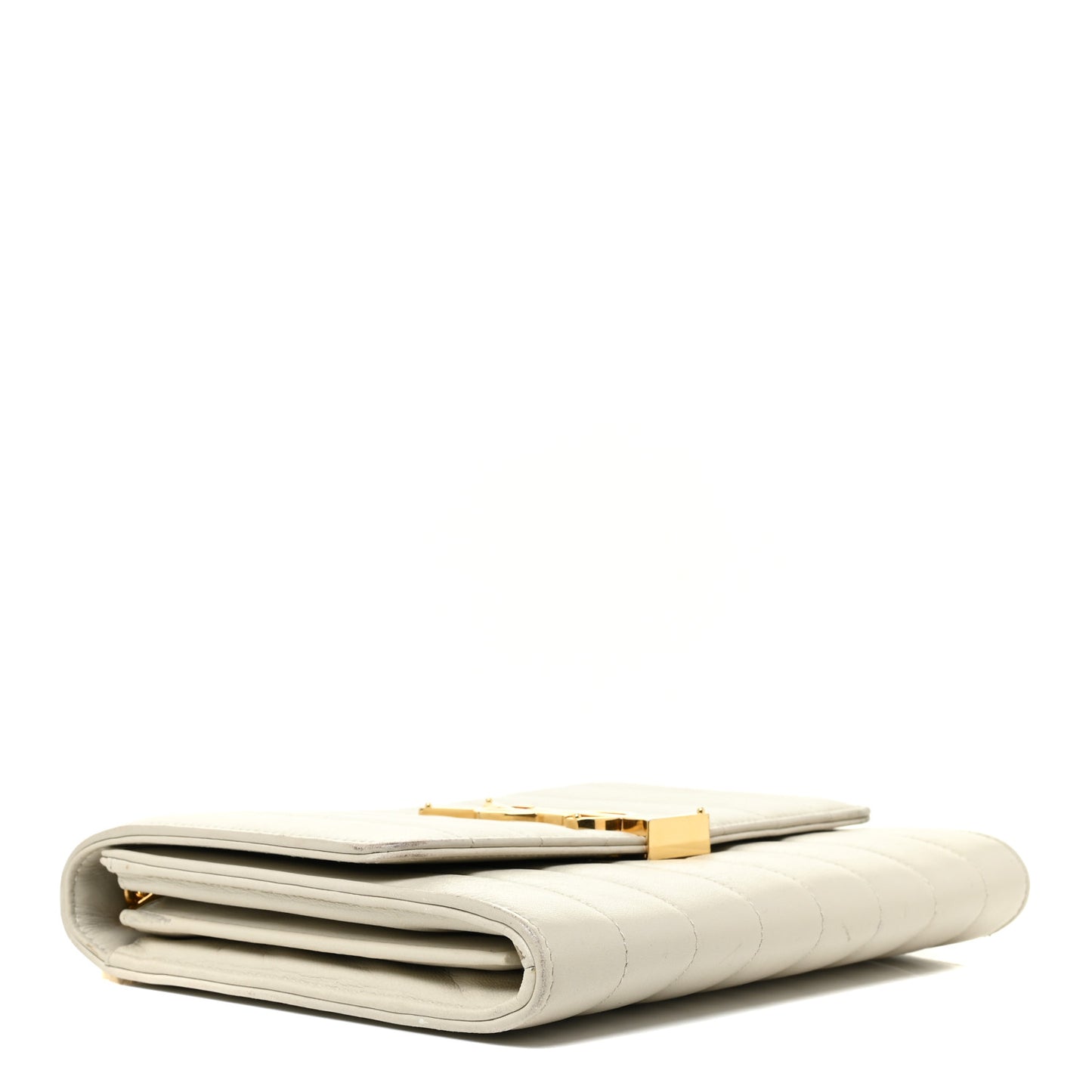 Lambskin Matelasse Small Vicky Chain Bag White