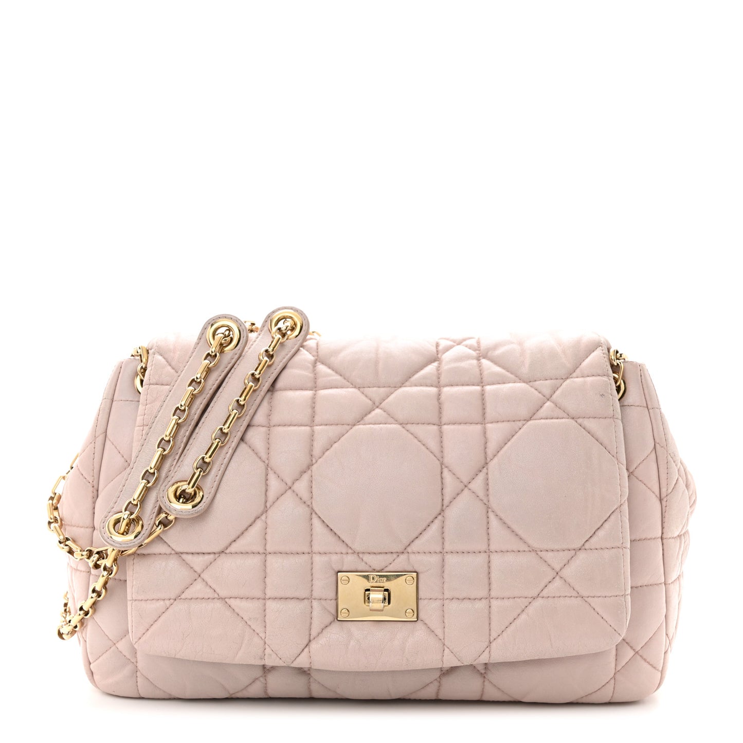 Lambskin Cannage Small Milly La Foret Shoulder Bag Pink
