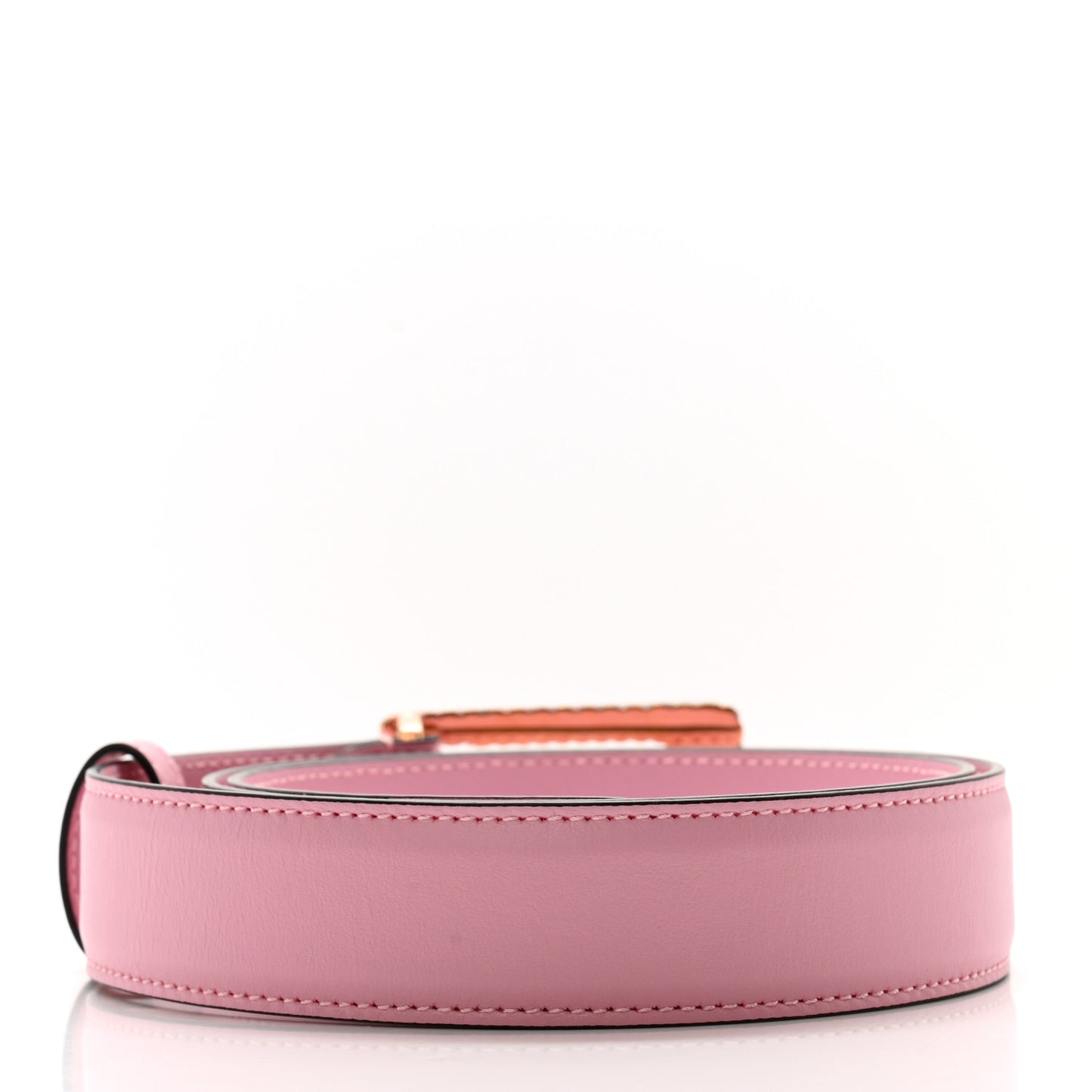 Plutone Calfskin Enamel Crystal Square G Snake 30mm Belt 80 32 Sugar Pink