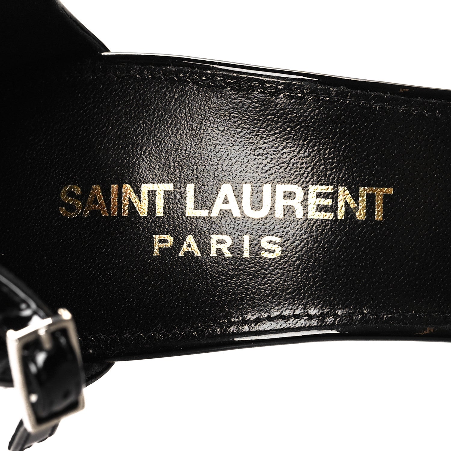 Saint Laurent Patent Avenue 110 Ankle Strap Pointed Pumps 36 Black 8 of 9