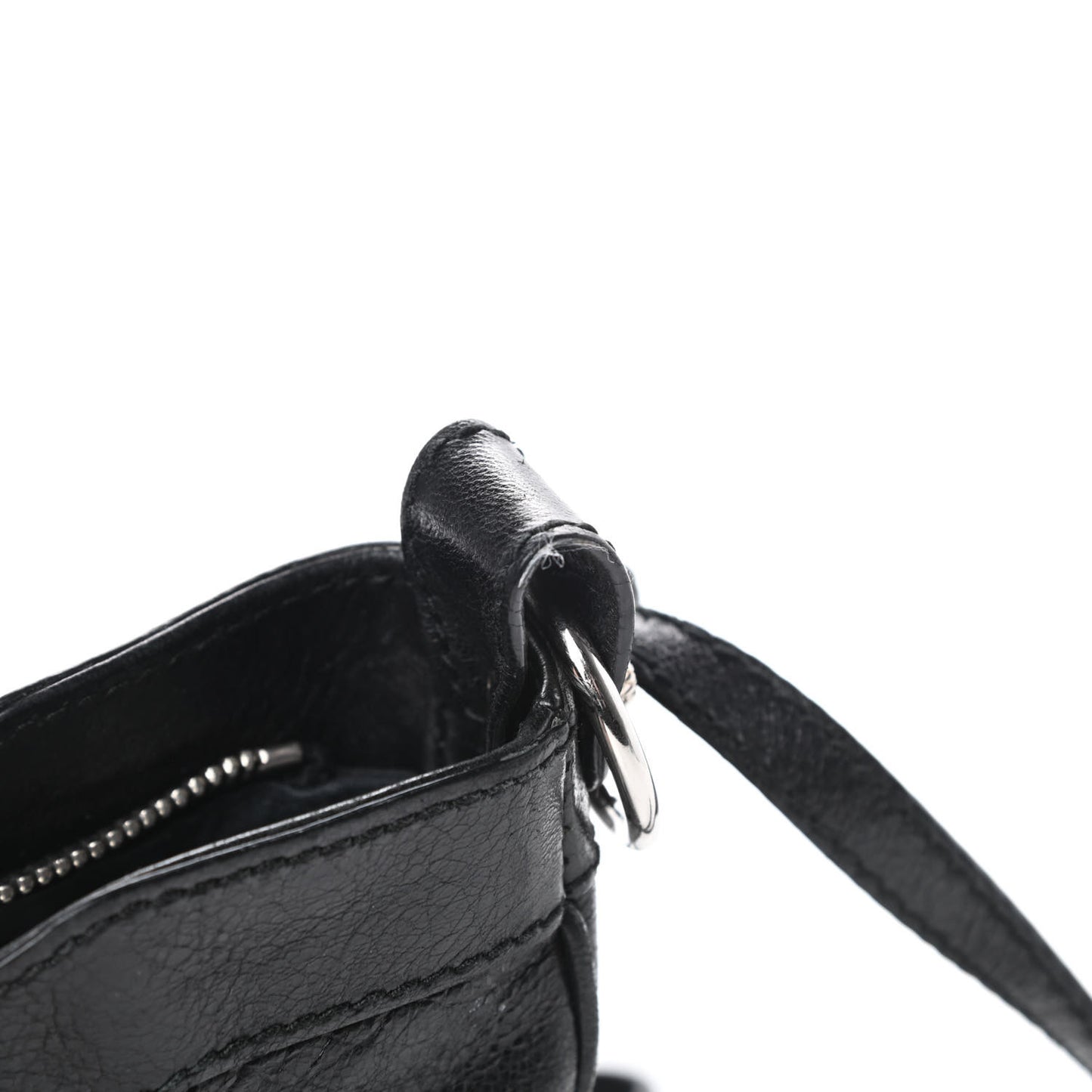 Agneau Giant 12 Silver Hardware Hip Black