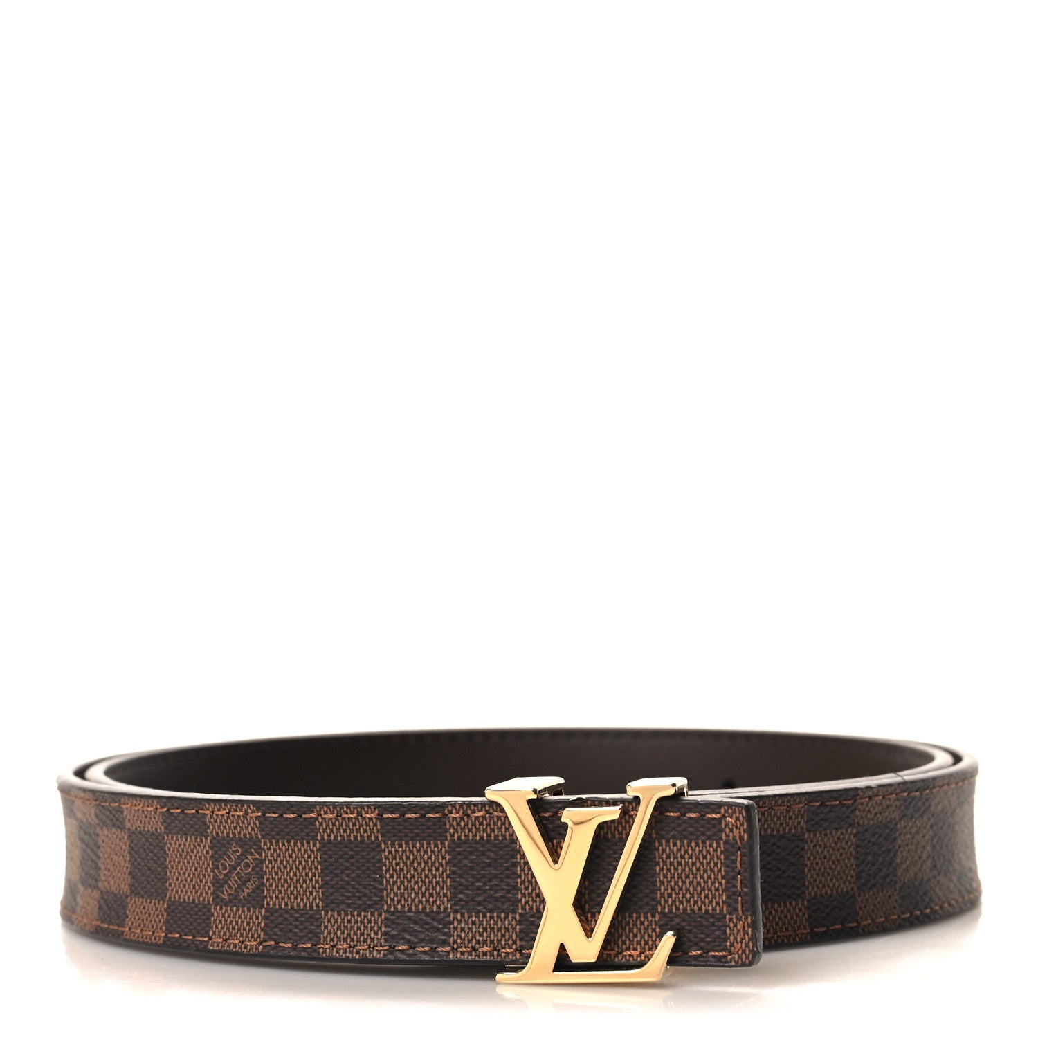 Louis Vuitton Mini Damier Ebene 25mm LV Initiales Belt 85 34 1 of 6