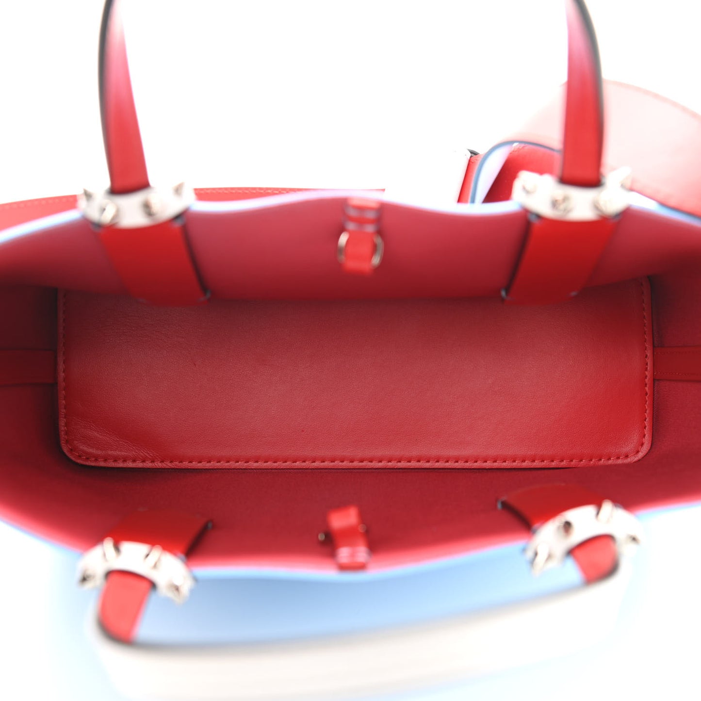 Patent Calfskin Spikes Mini East West Cabata Tote Splash