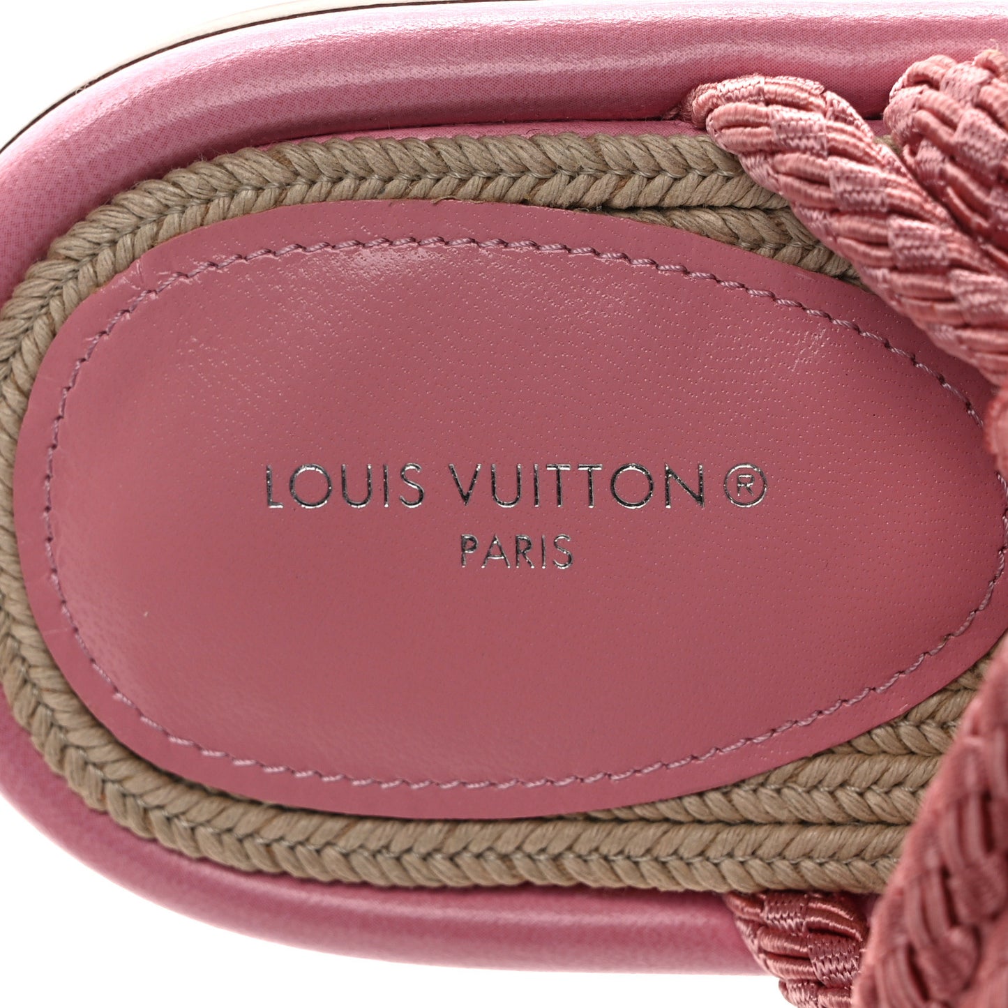 Fabric Maia Rope Flat Sandal 38 Rose Clair