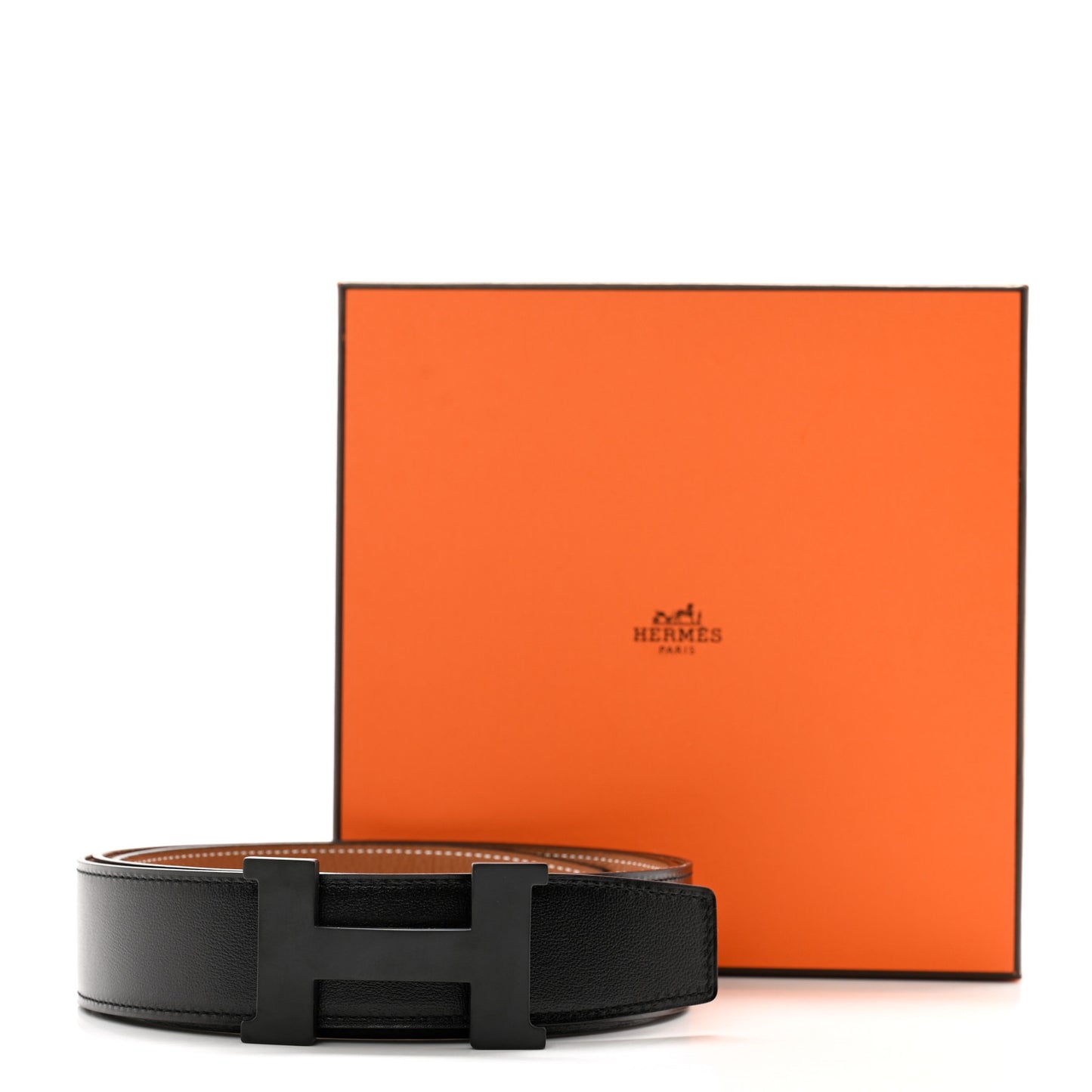 Box 135 Togo 38mm H Belt 115 46 Black Gold
