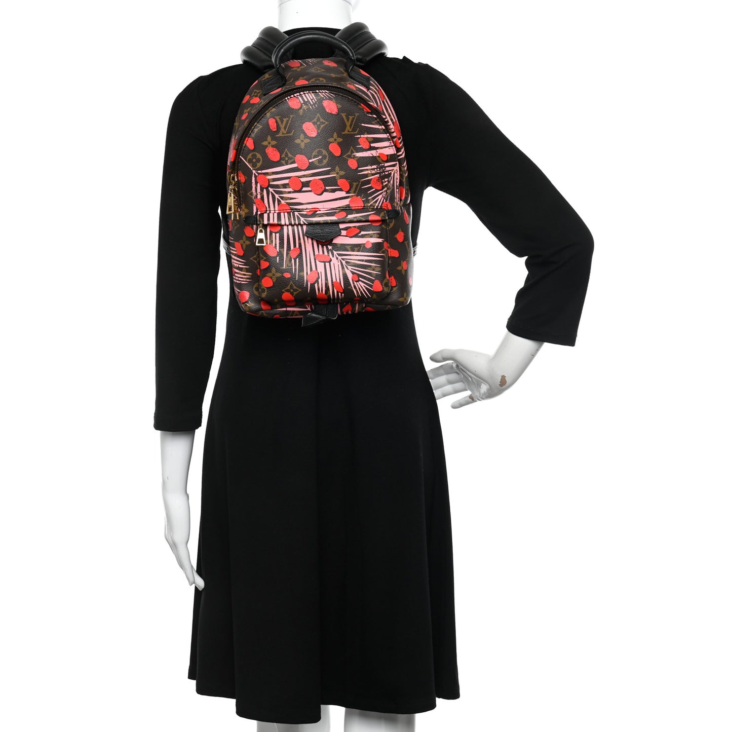 Monogram Jungle Dots Palm Springs Backpack PM Sugar Pink Poppy