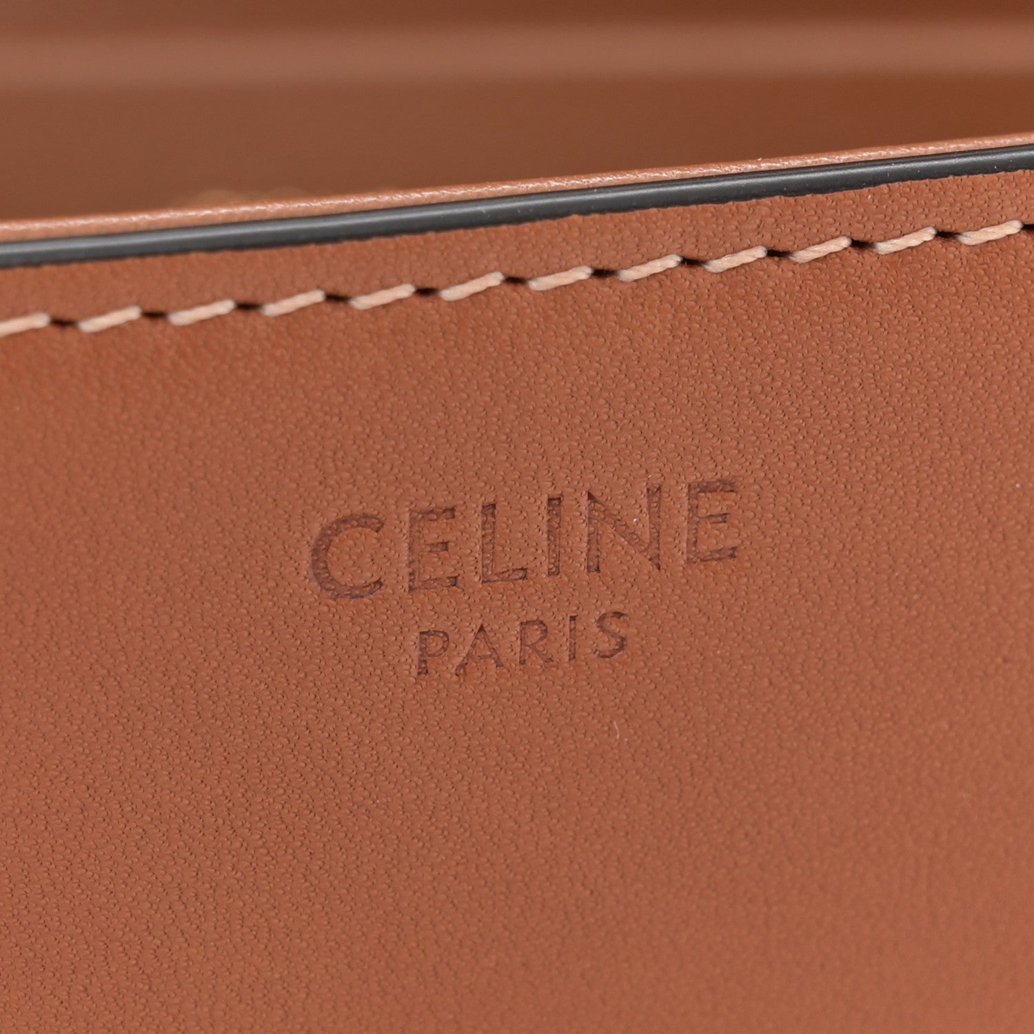Celine Shiny Calfskin Triomphe Shoulder Bag Tan 6 of 12